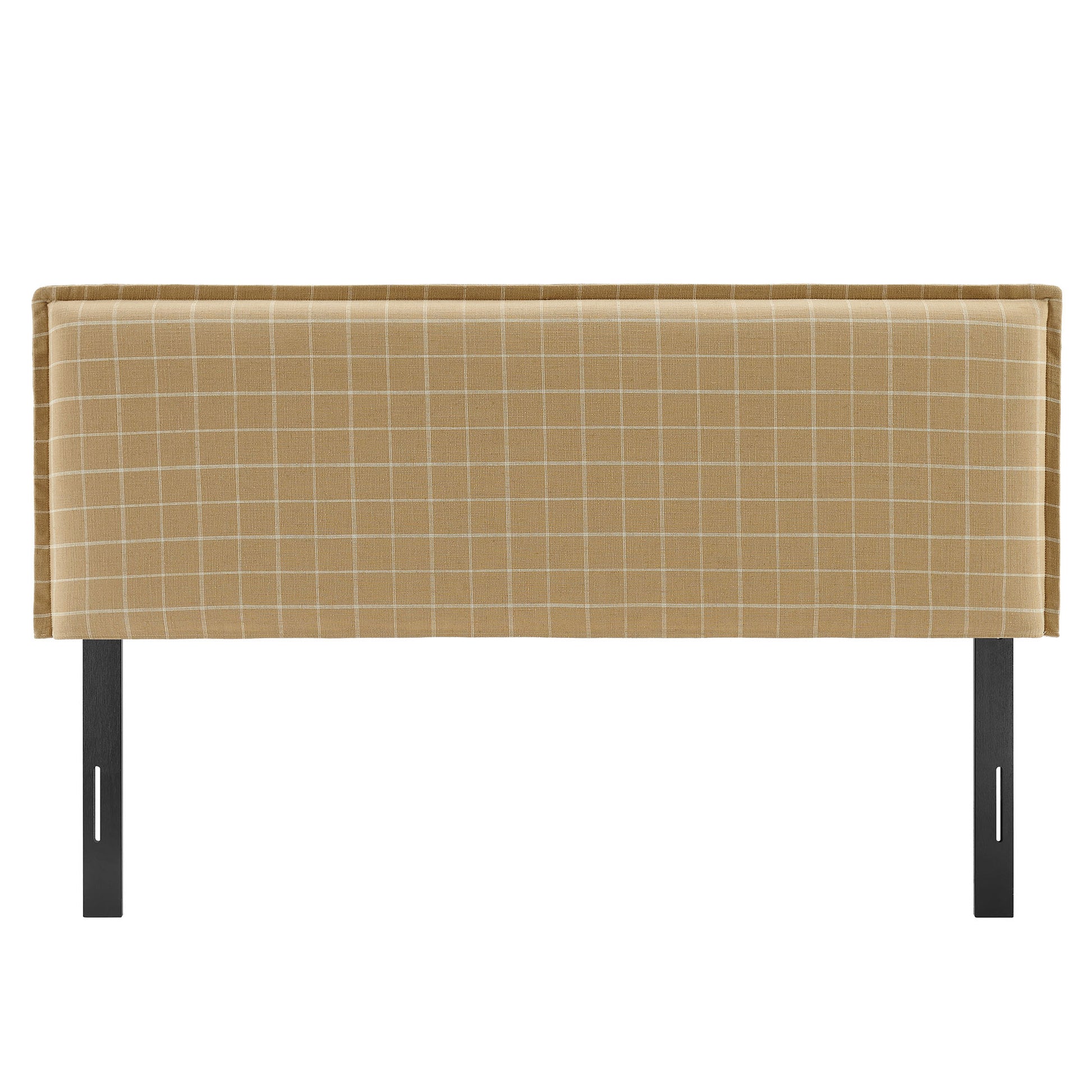 Camille Checkered Linen Blend Full Size Headboard