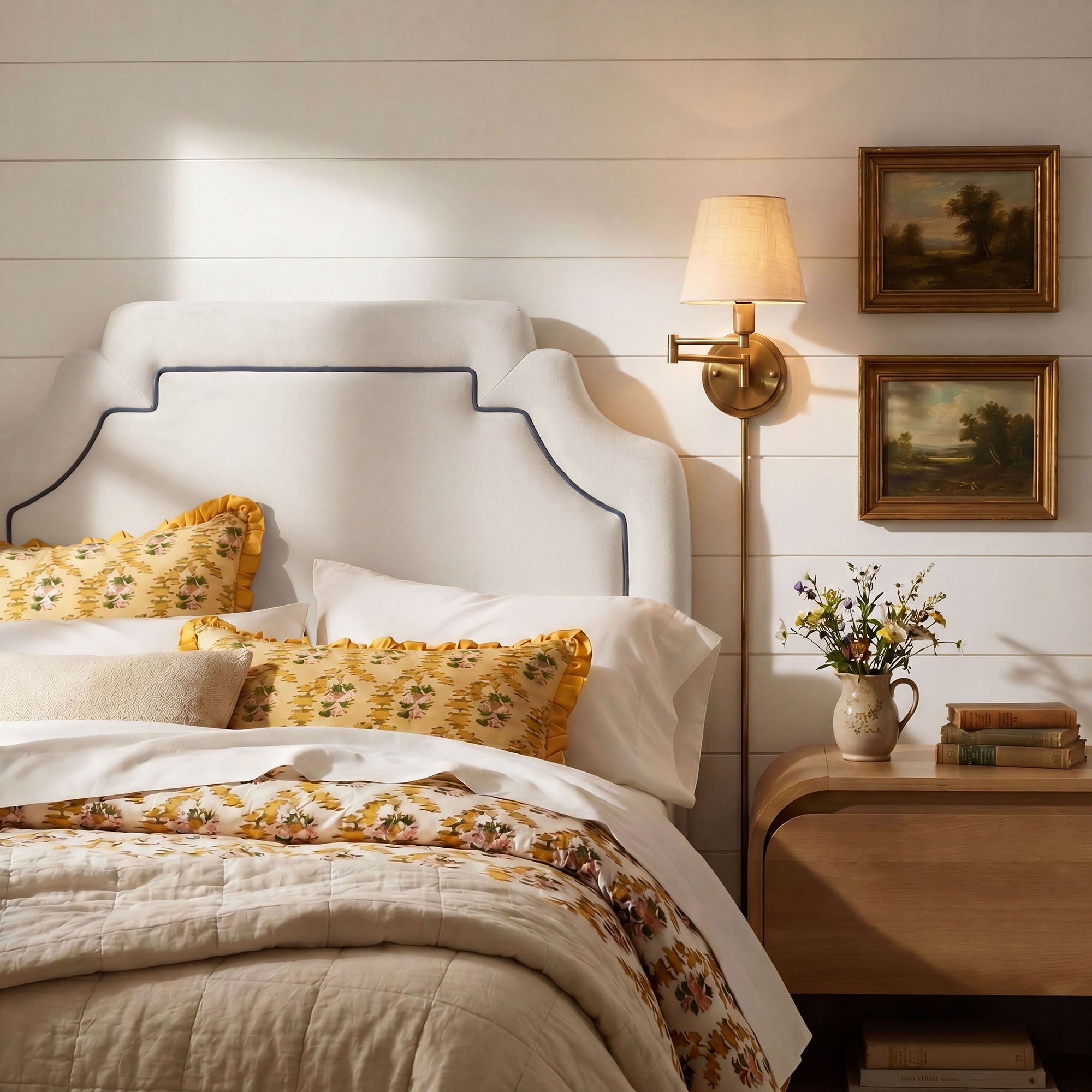 Magnolia Stain-Resistant Performance Velvet Twin Size Headboard