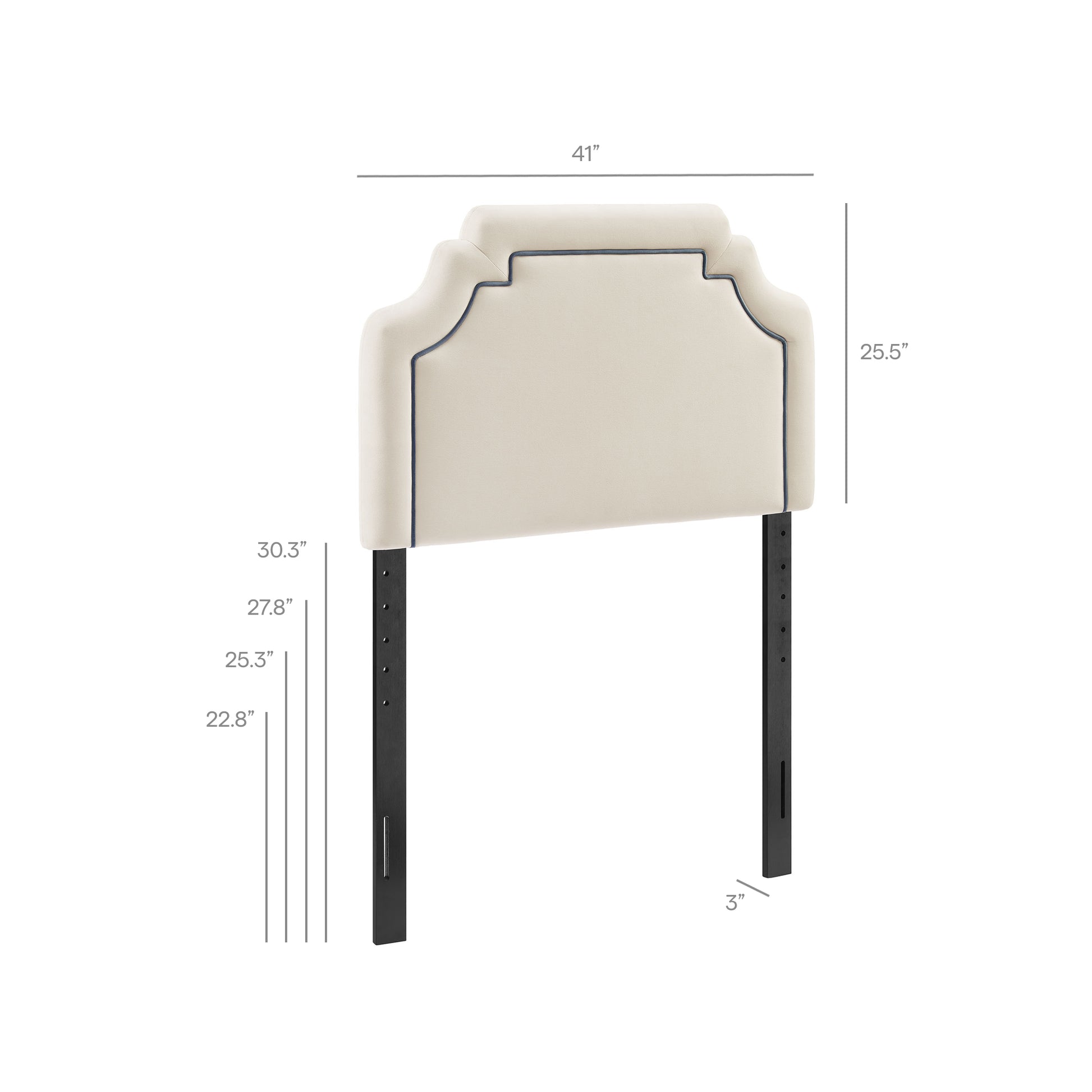 Magnolia Stain-Resistant Performance Velvet Twin Size Headboard