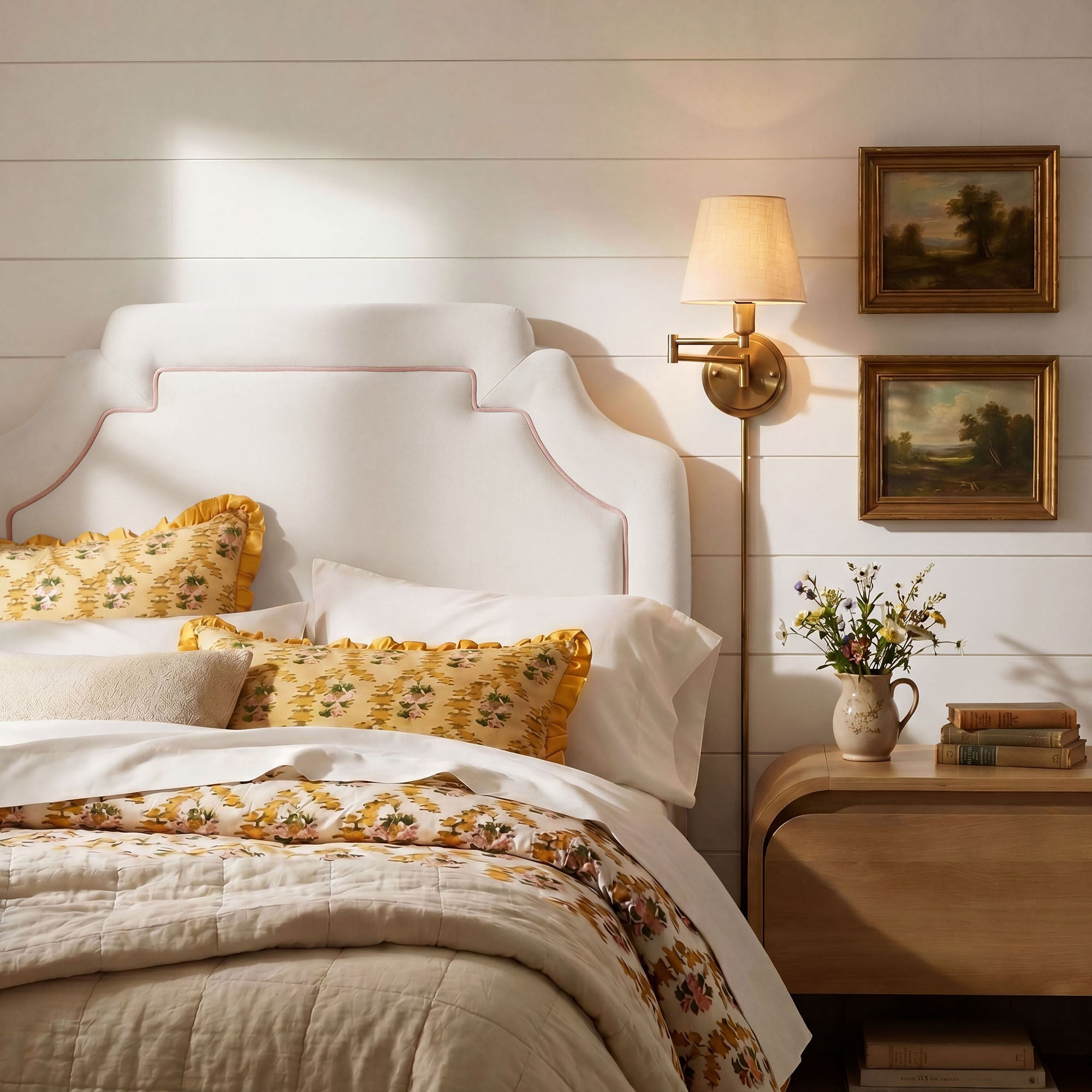 Magnolia Stain-Resistant Performance Velvet Twin Size Headboard