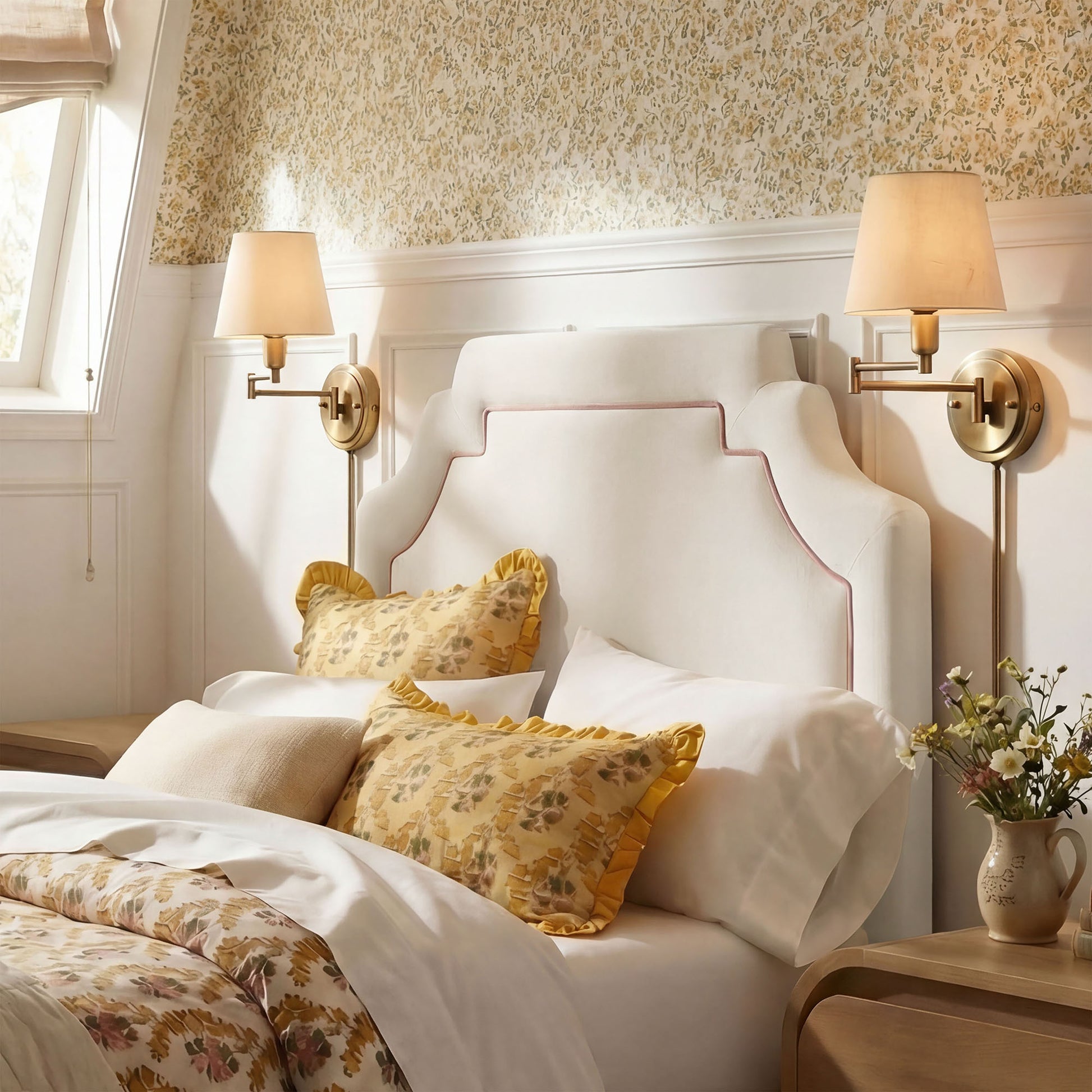 Magnolia Stain-Resistant Performance Velvet Twin Size Headboard