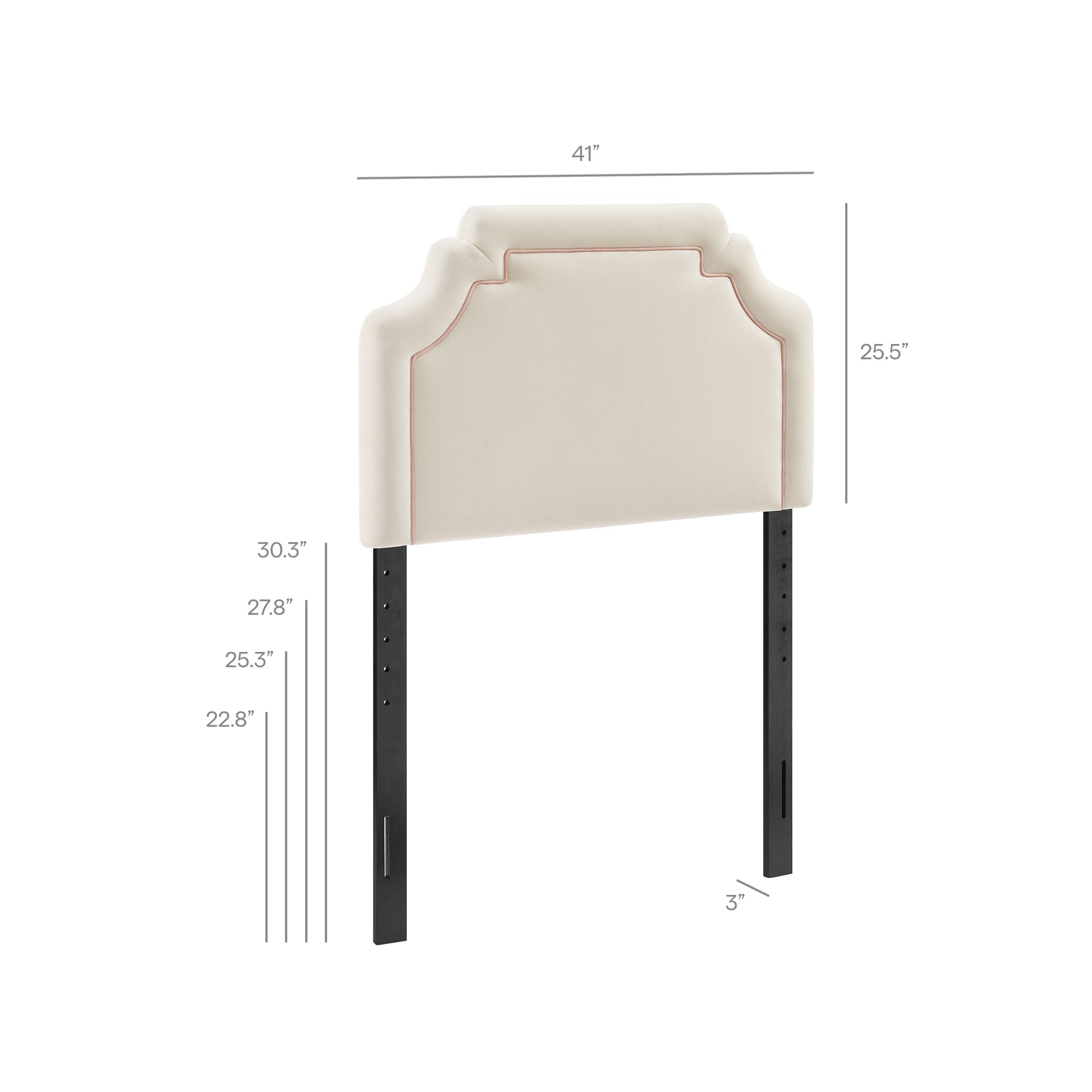 Magnolia Stain-Resistant Performance Velvet Twin Size Headboard