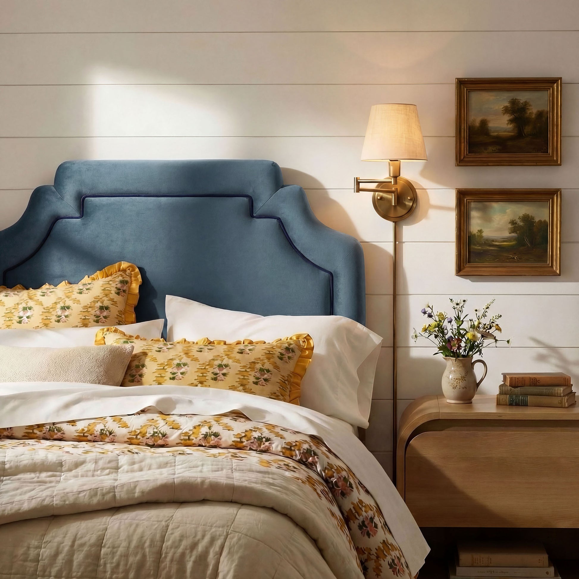 Magnolia Stain-Resistant Performance Velvet Twin Size Headboard