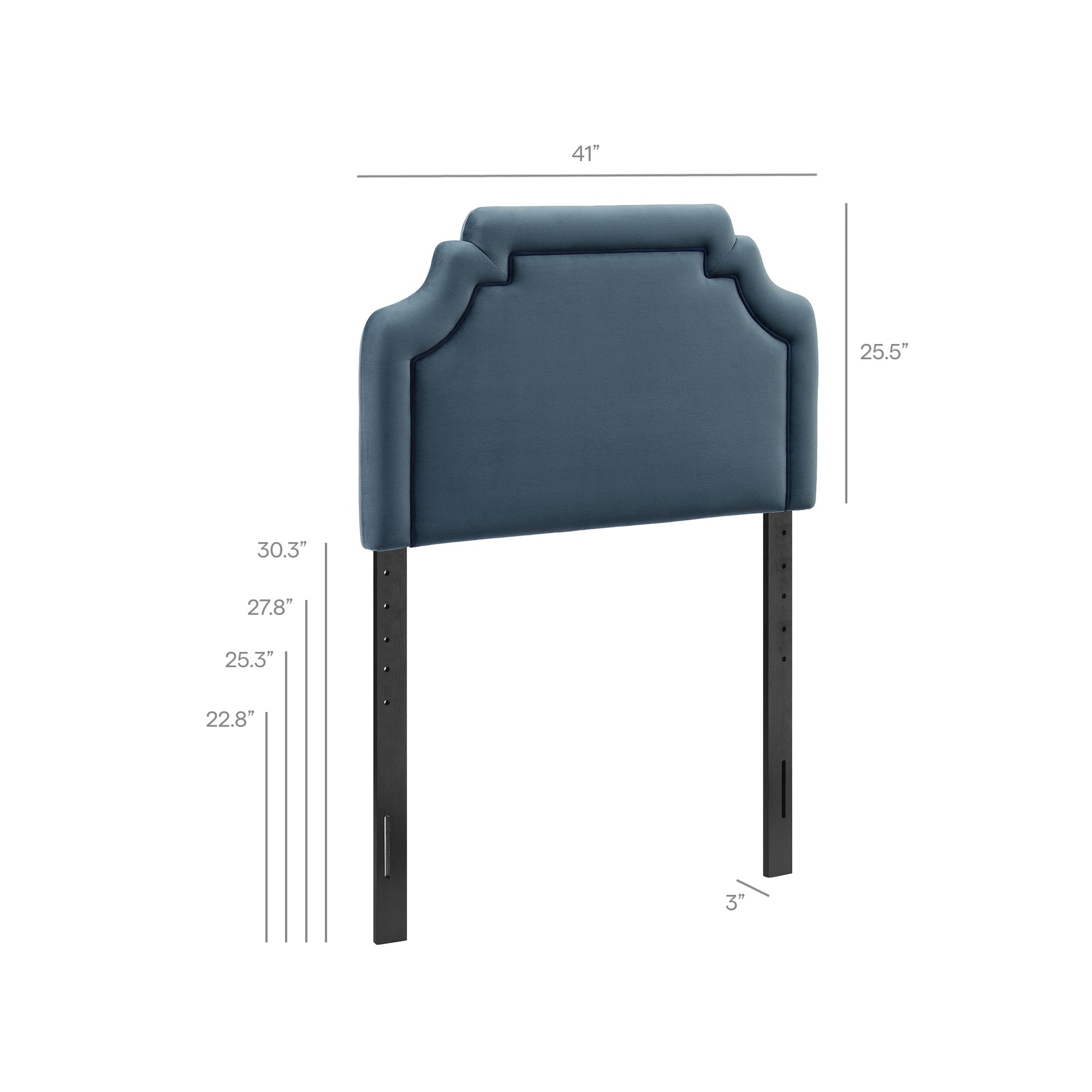 Magnolia Stain-Resistant Performance Velvet Twin Size Headboard