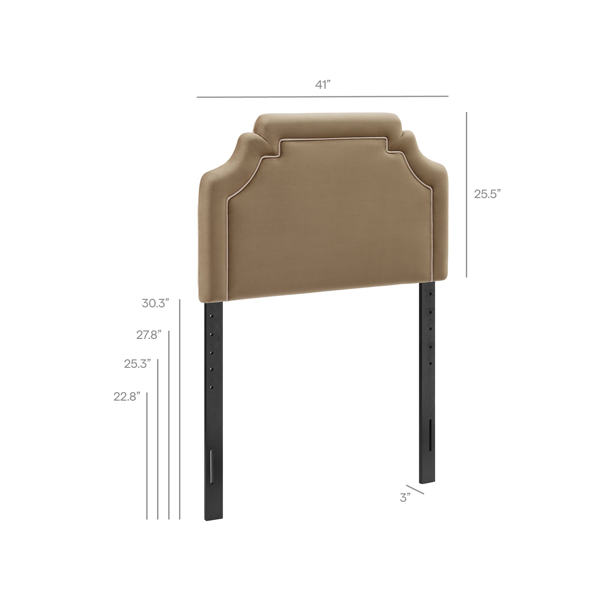 Magnolia Stain-Resistant Performance Velvet Twin Size Headboard