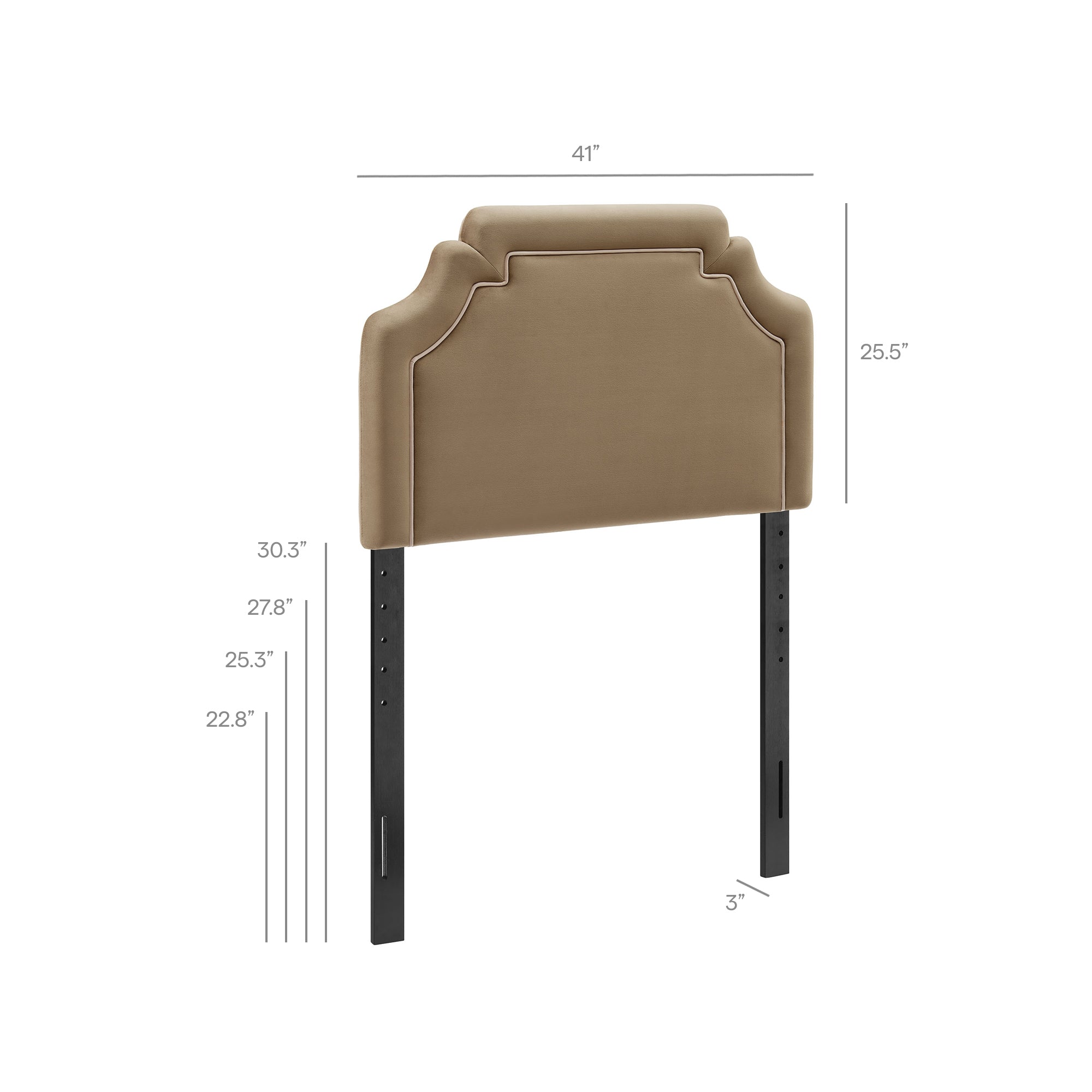 Magnolia Stain-Resistant Performance Velvet Twin Size Headboard