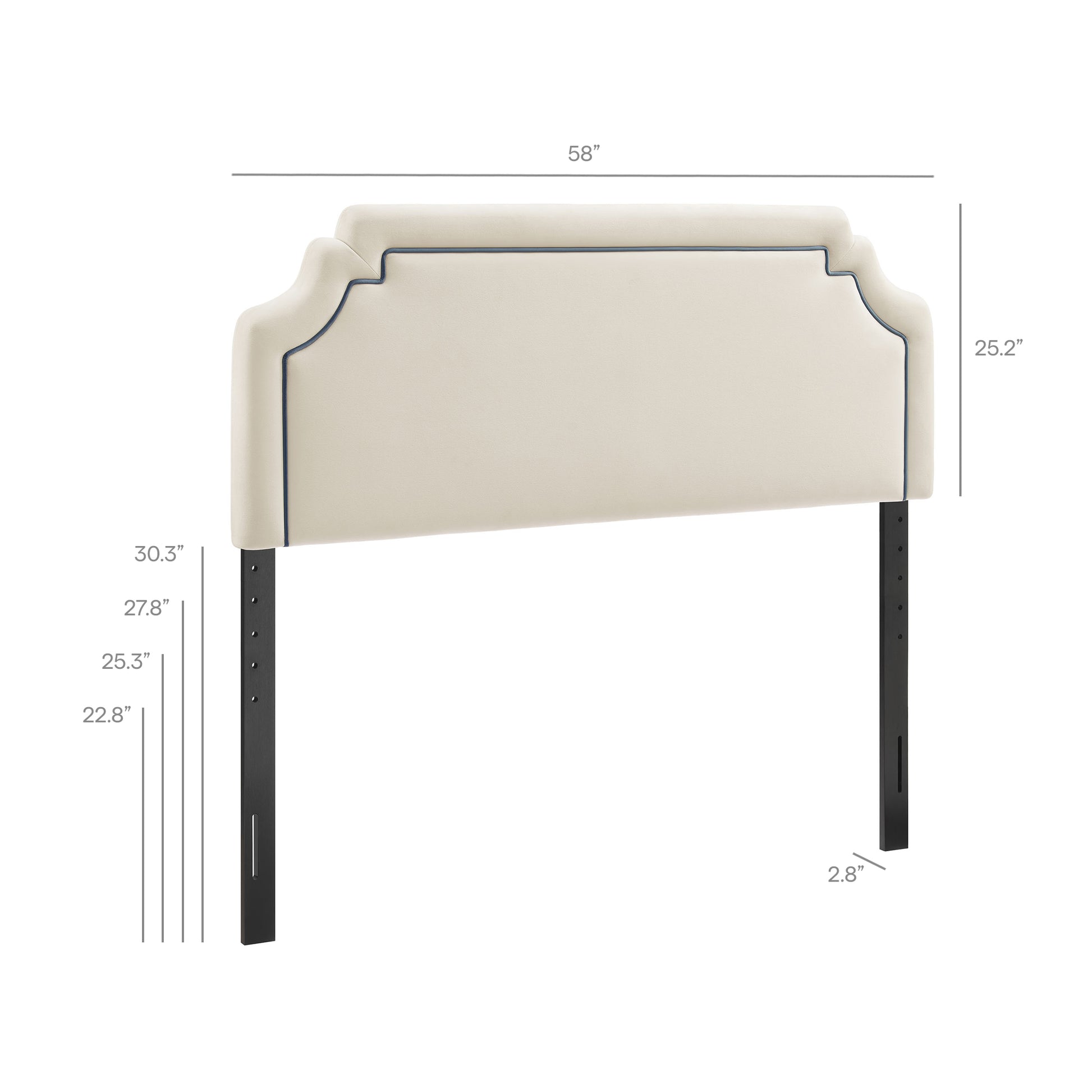 Magnolia Stain-Resistant Performance Velvet Full Size Headboard