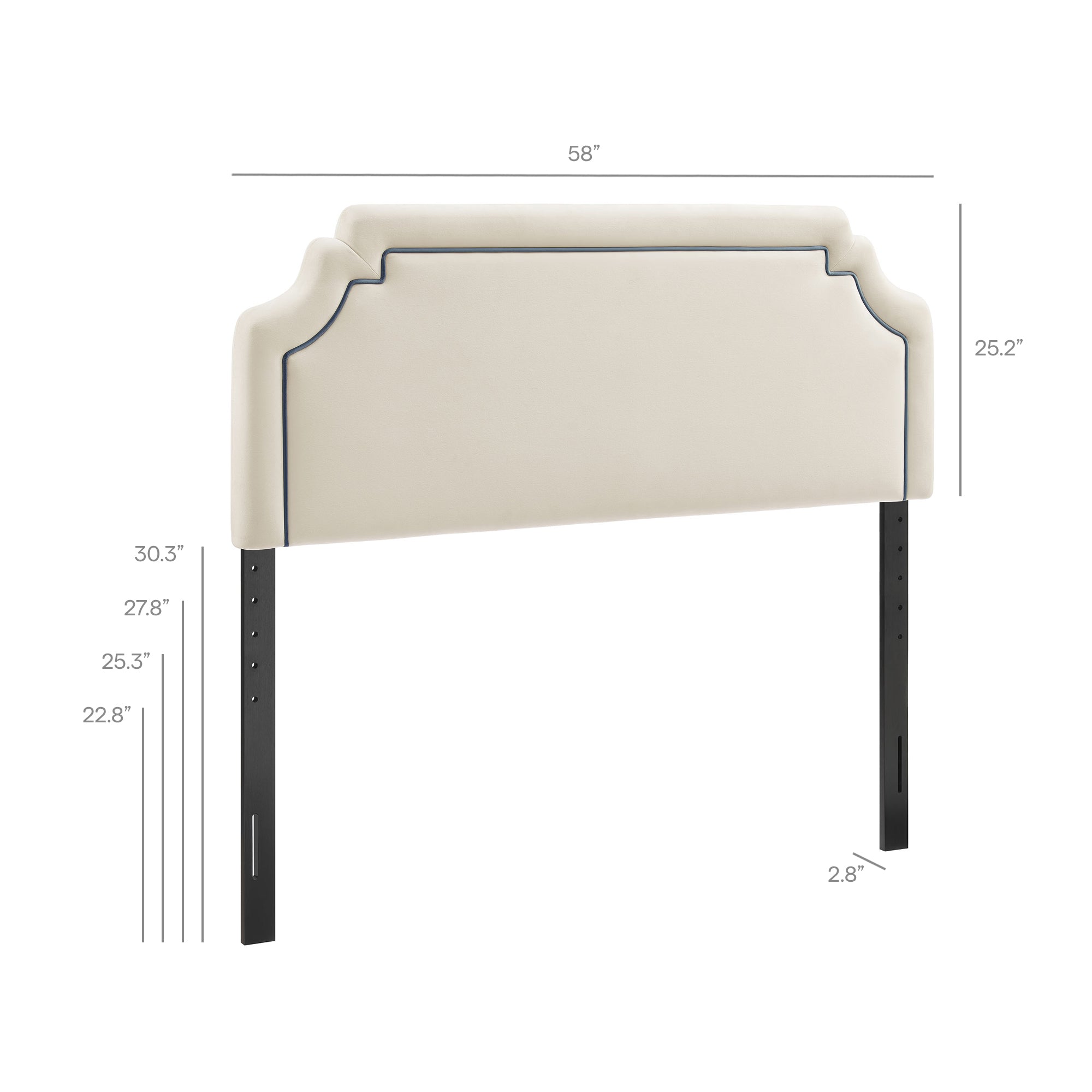 Magnolia Stain-Resistant Performance Velvet Full Size Headboard