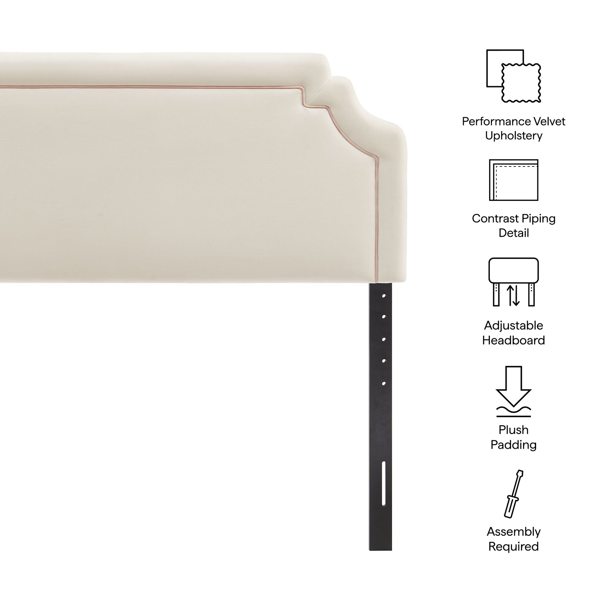 Magnolia Stain-Resistant Performance Velvet Full Size Headboard