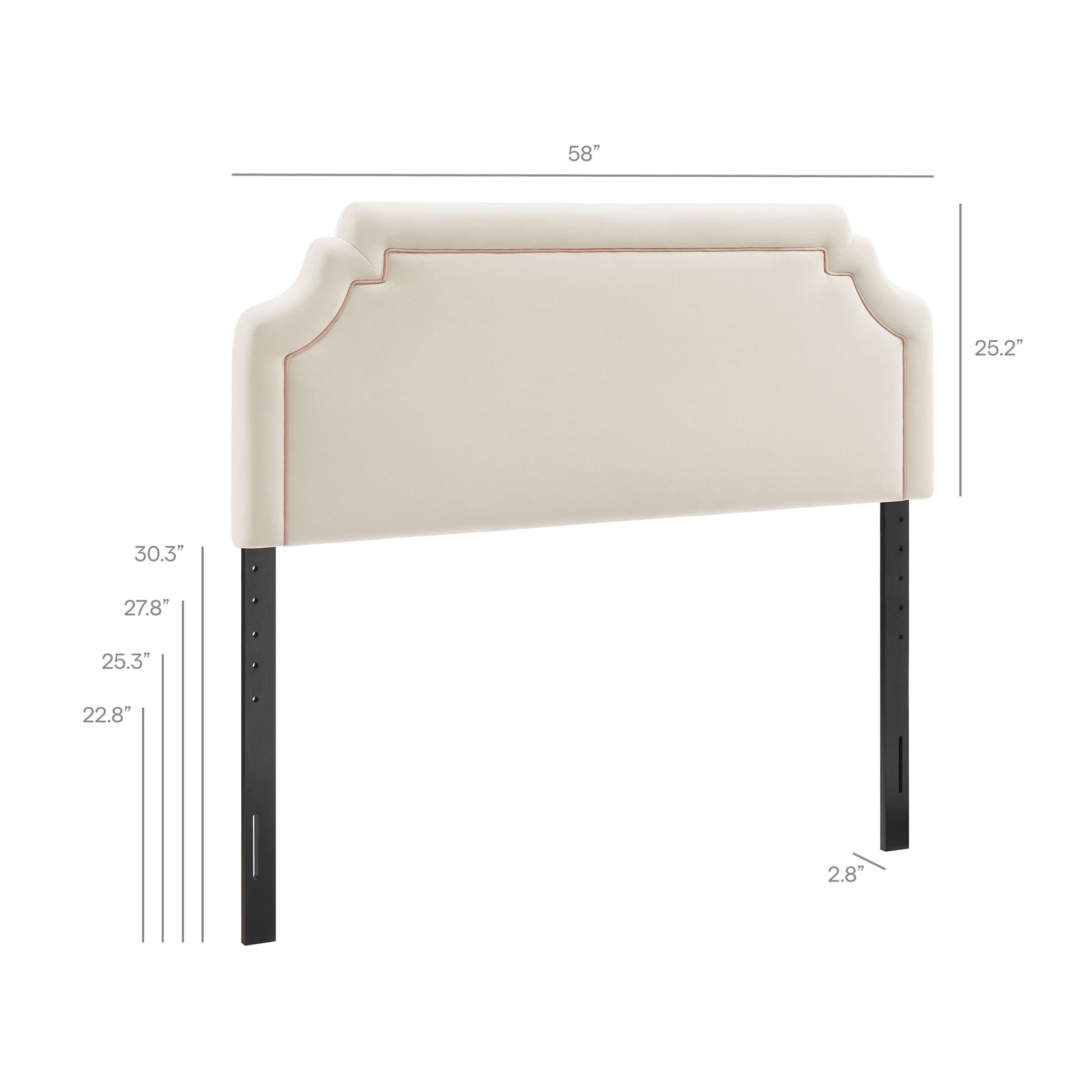 Magnolia Stain-Resistant Performance Velvet Full Size Headboard