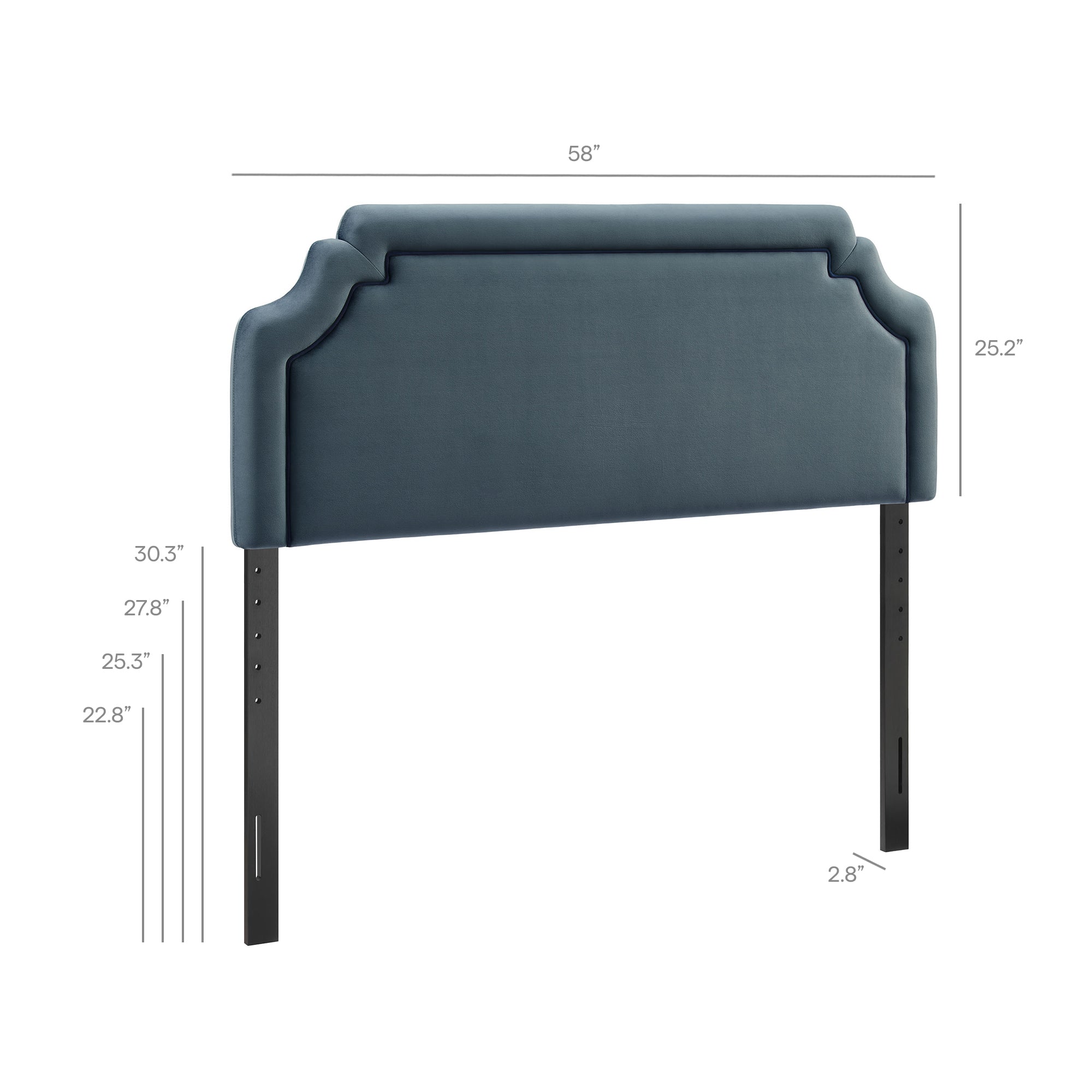 Magnolia Stain-Resistant Performance Velvet Full Size Headboard