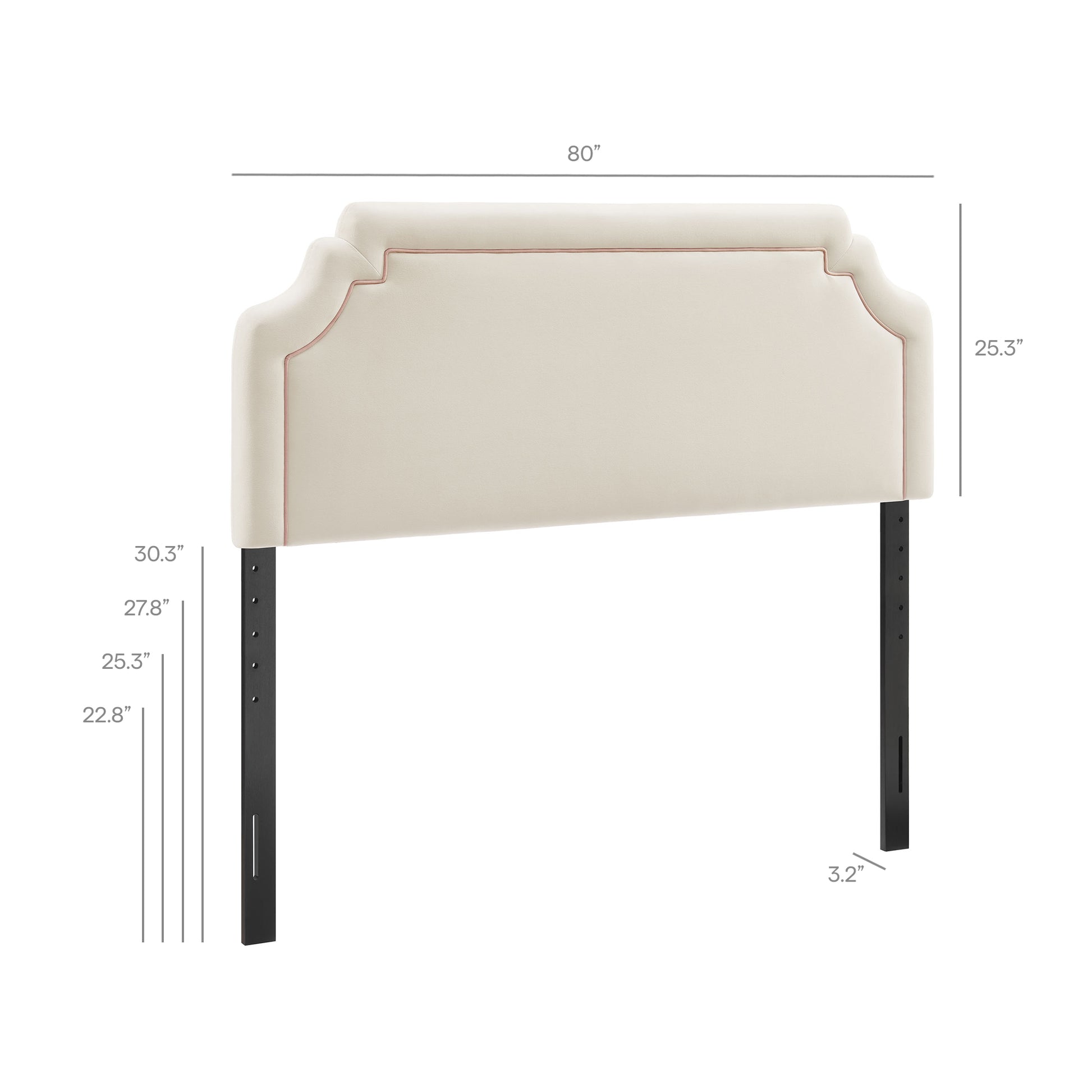 Magnolia Stain-Resistant Performance Velvet King Size Headboard