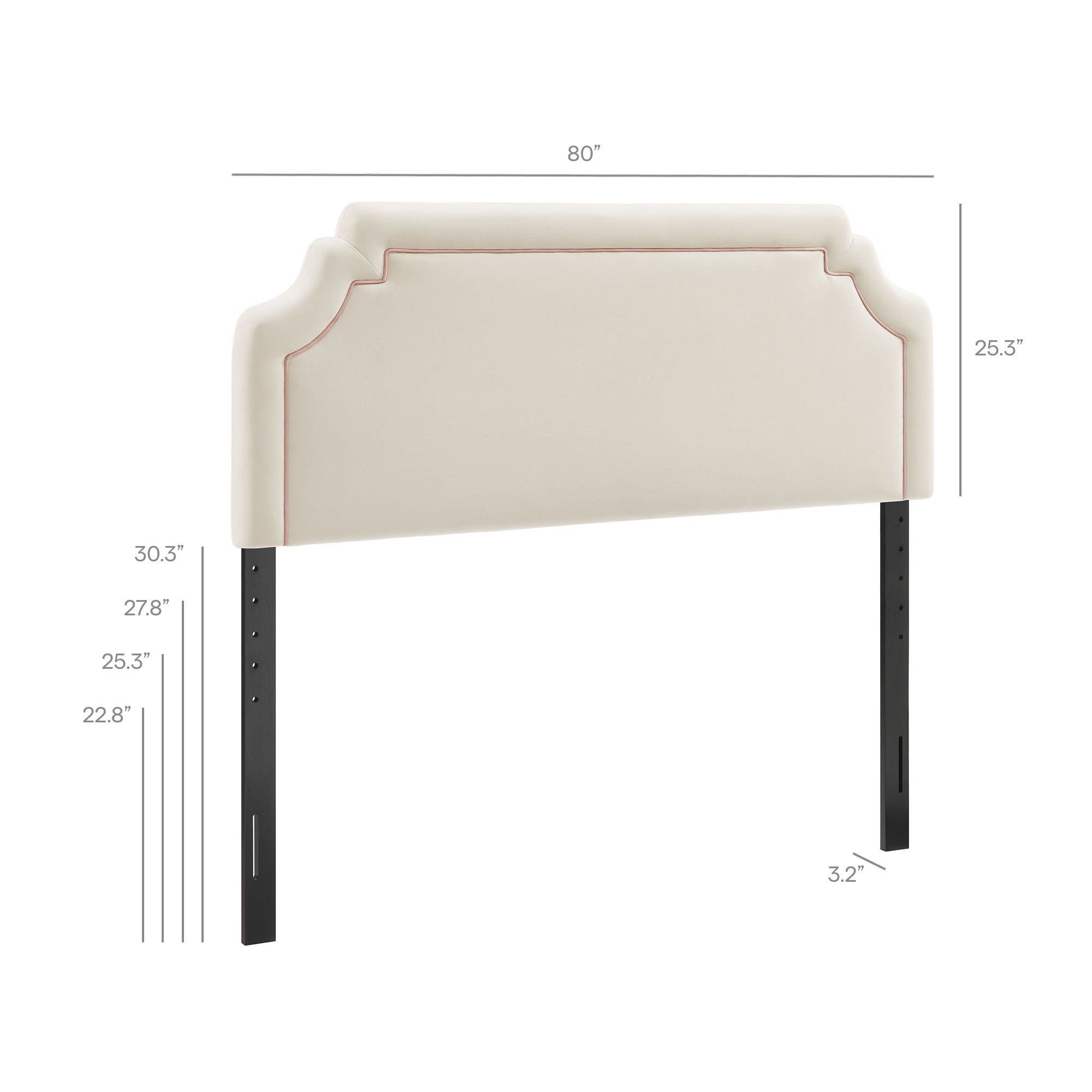 Magnolia Stain-Resistant Performance Velvet King Size Headboard