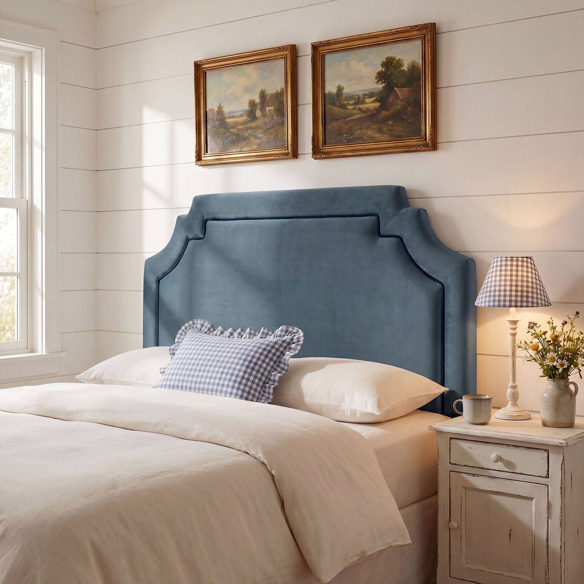 Magnolia Stain-Resistant Performance Velvet King Size Headboard