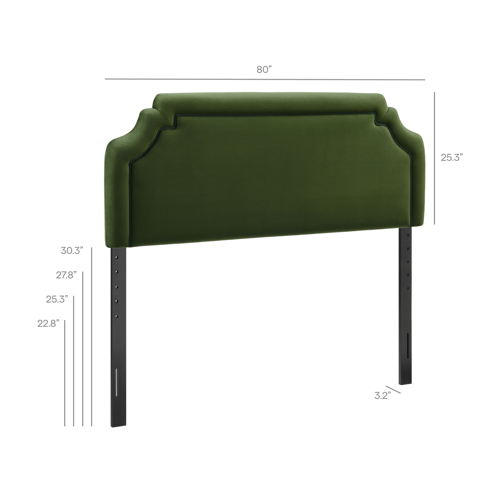 Magnolia Stain-Resistant Performance Velvet King Size Headboard