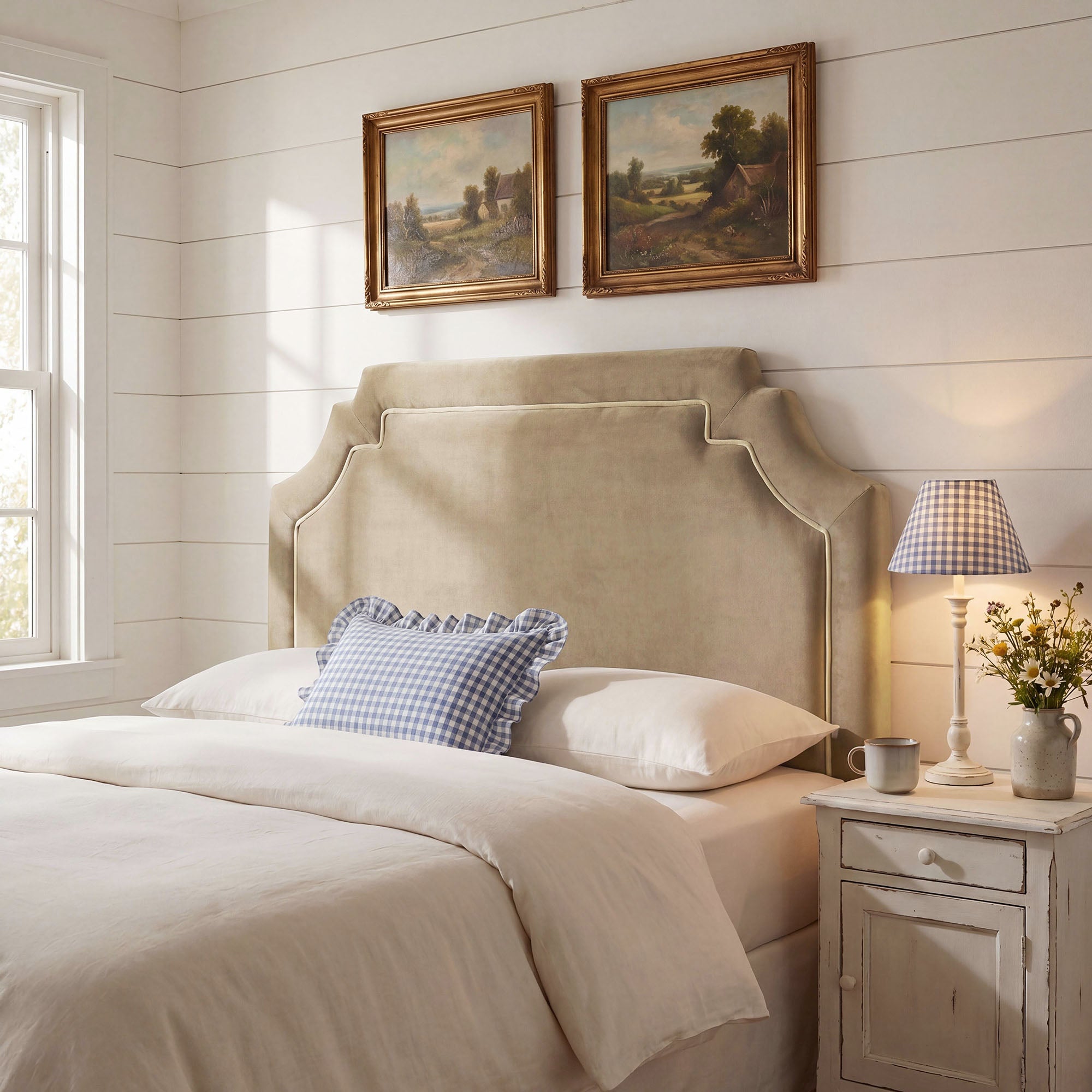 Magnolia Stain-Resistant Performance Velvet King Size Headboard