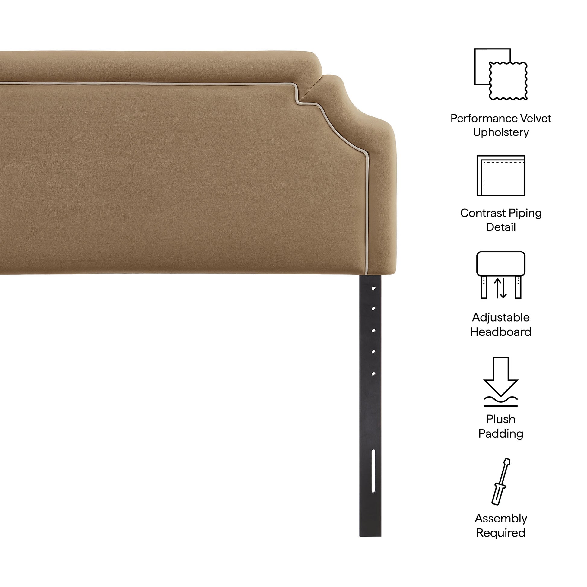 Magnolia Stain-Resistant Performance Velvet King Size Headboard