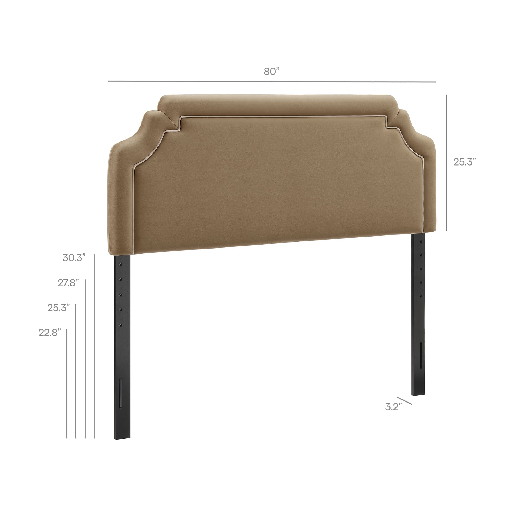 Magnolia Stain-Resistant Performance Velvet King Size Headboard