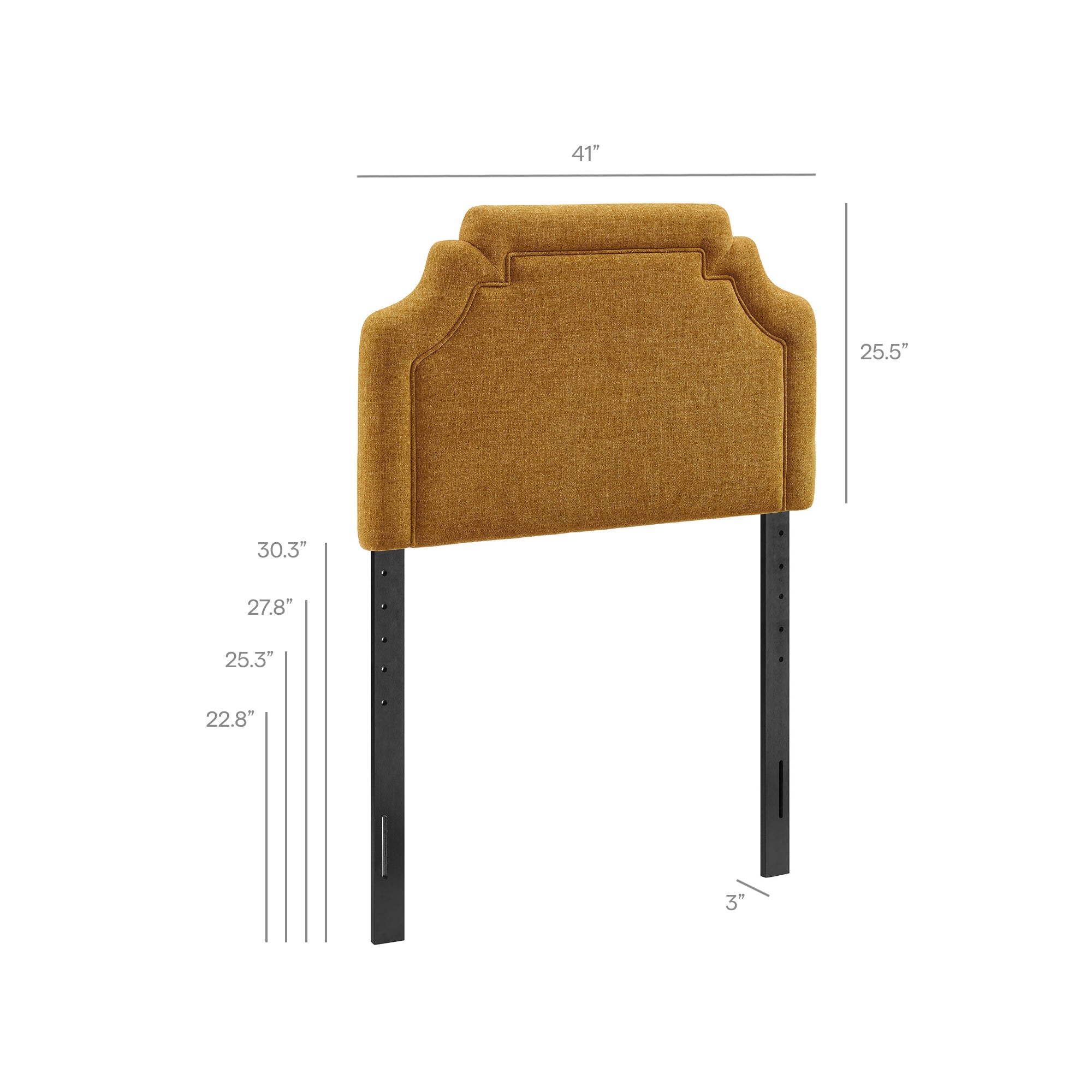Magnolia Upholstered Fabric Twin Size Headboard