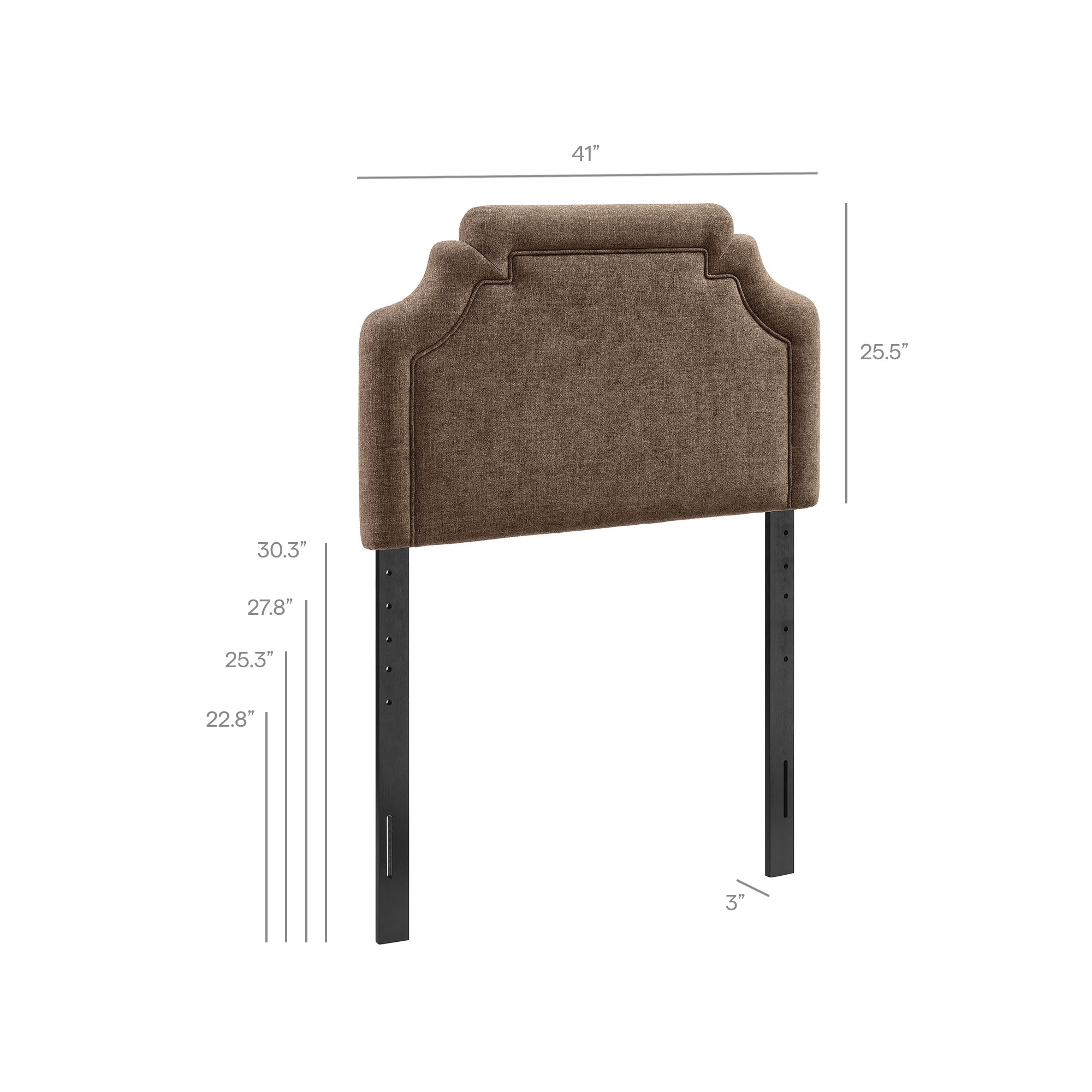 Magnolia Upholstered Fabric Twin Size Headboard