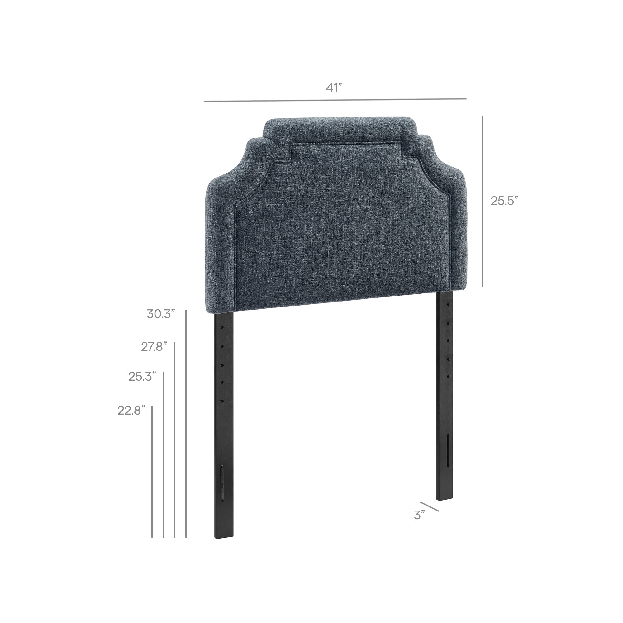 Magnolia Upholstered Fabric Twin Size Headboard