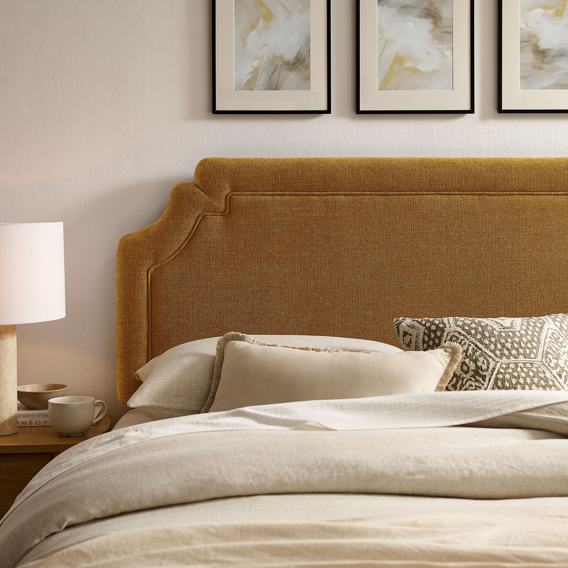 Magnolia Upholstered Fabric Full Size Headboard