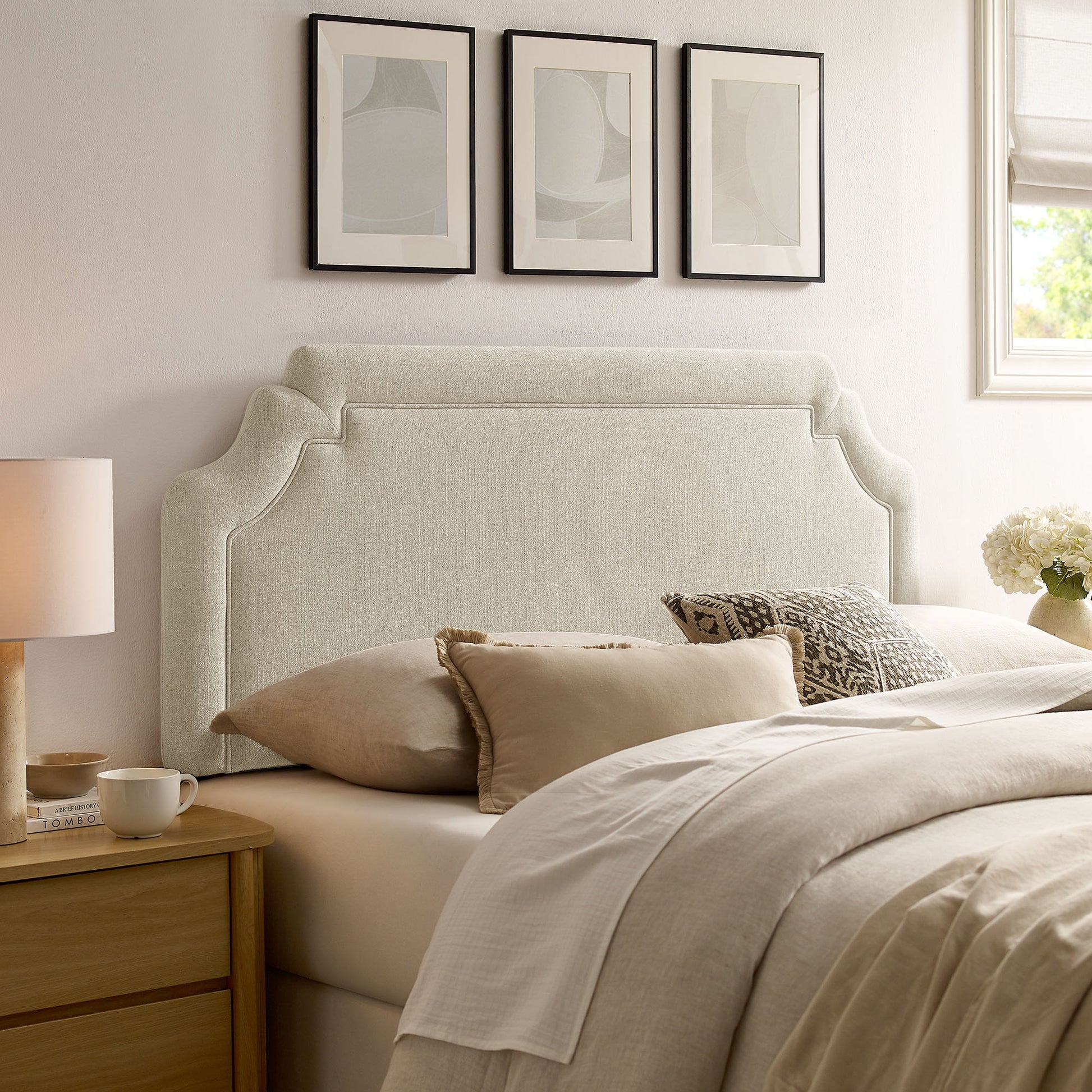 Magnolia Upholstered Fabric Full Size Headboard