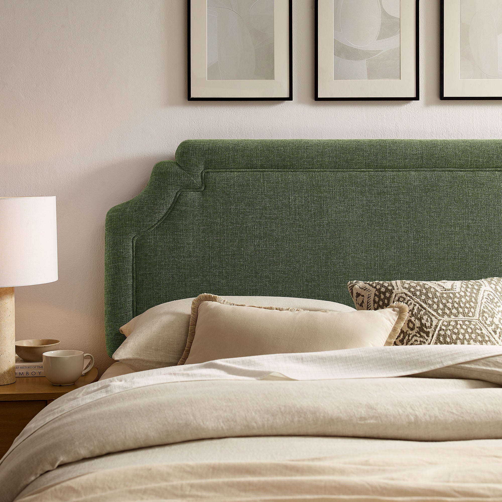 Magnolia Upholstered Fabric Full Size Headboard