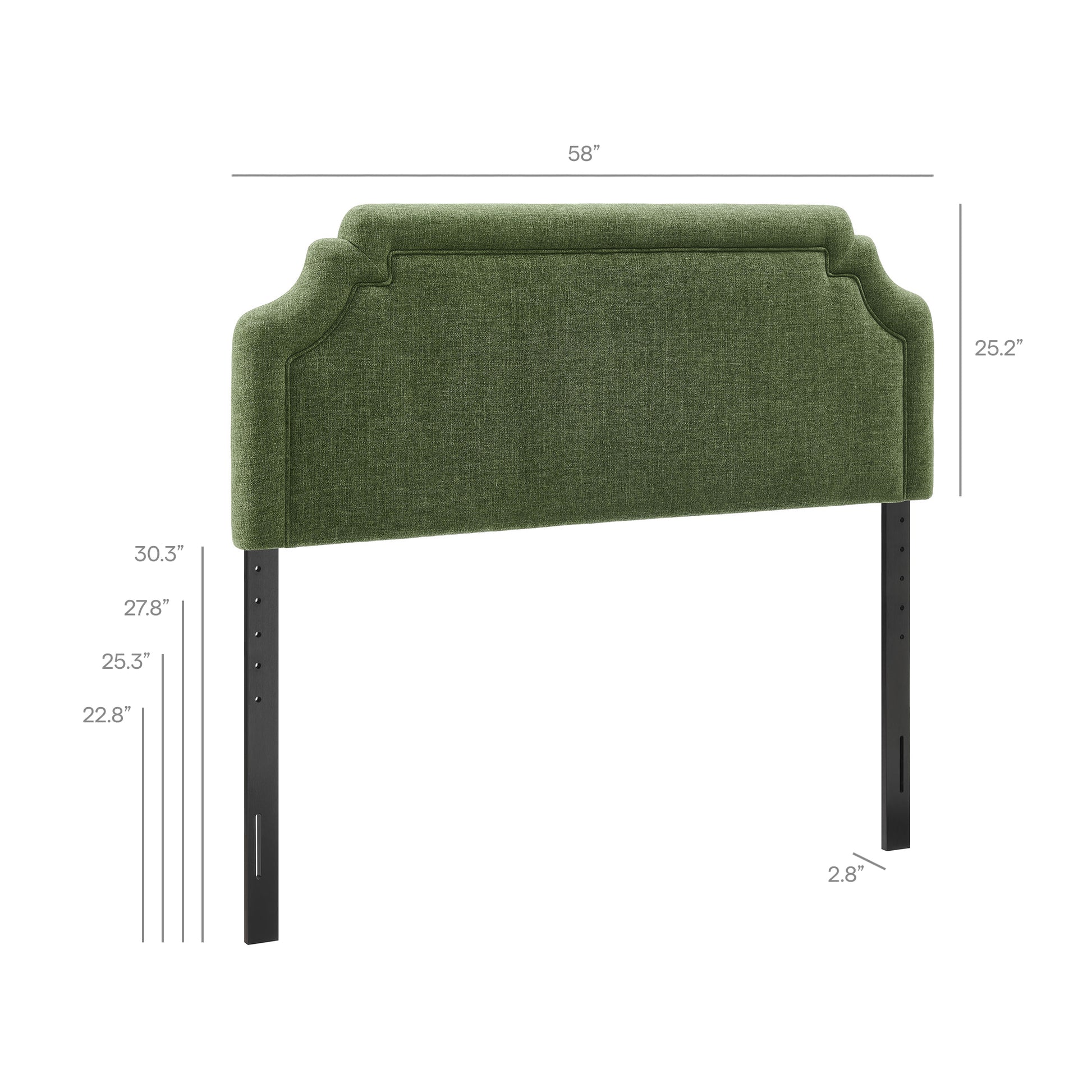 Magnolia Upholstered Fabric Full Size Headboard