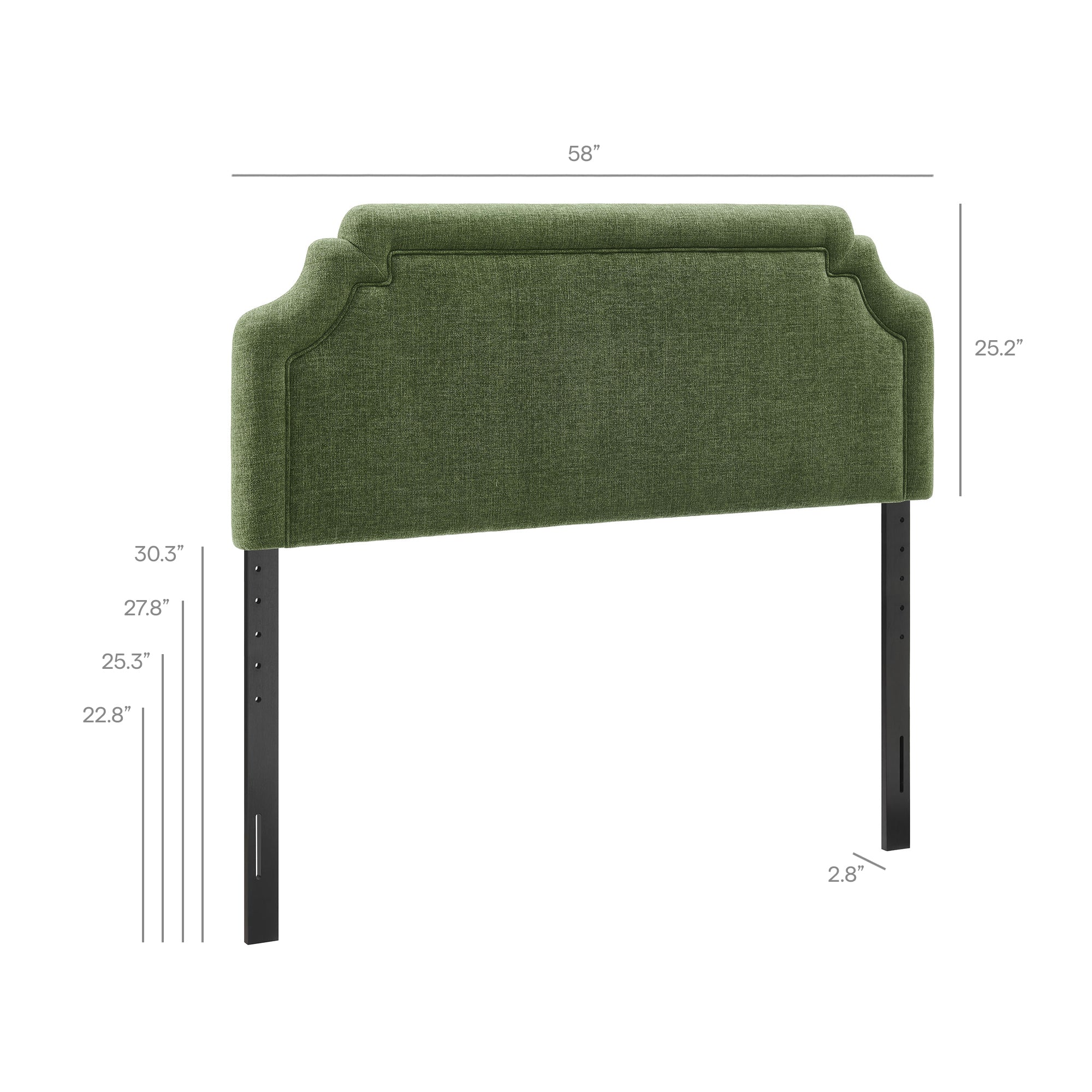 Magnolia Upholstered Fabric Full Size Headboard
