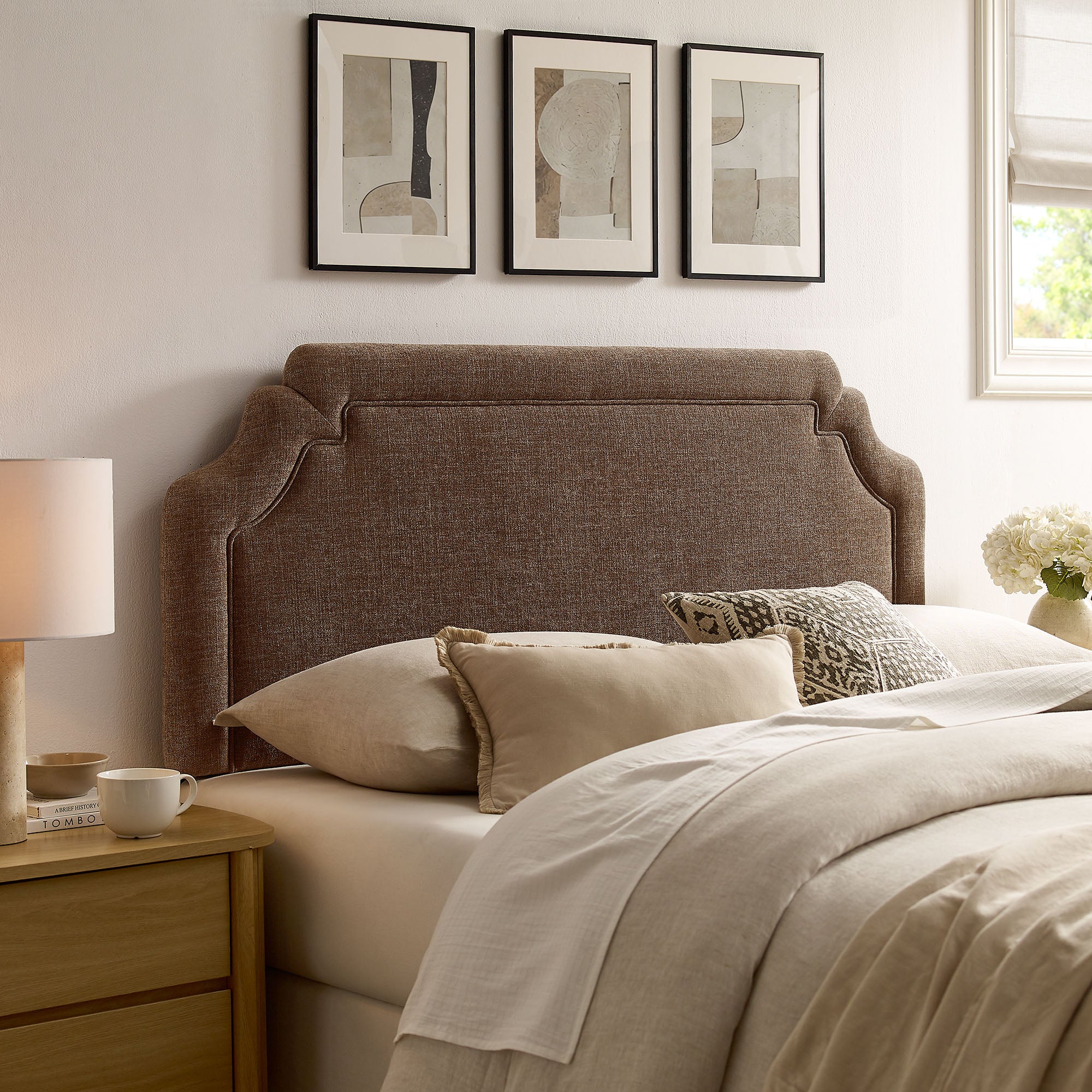 Magnolia Upholstered Fabric Full Size Headboard