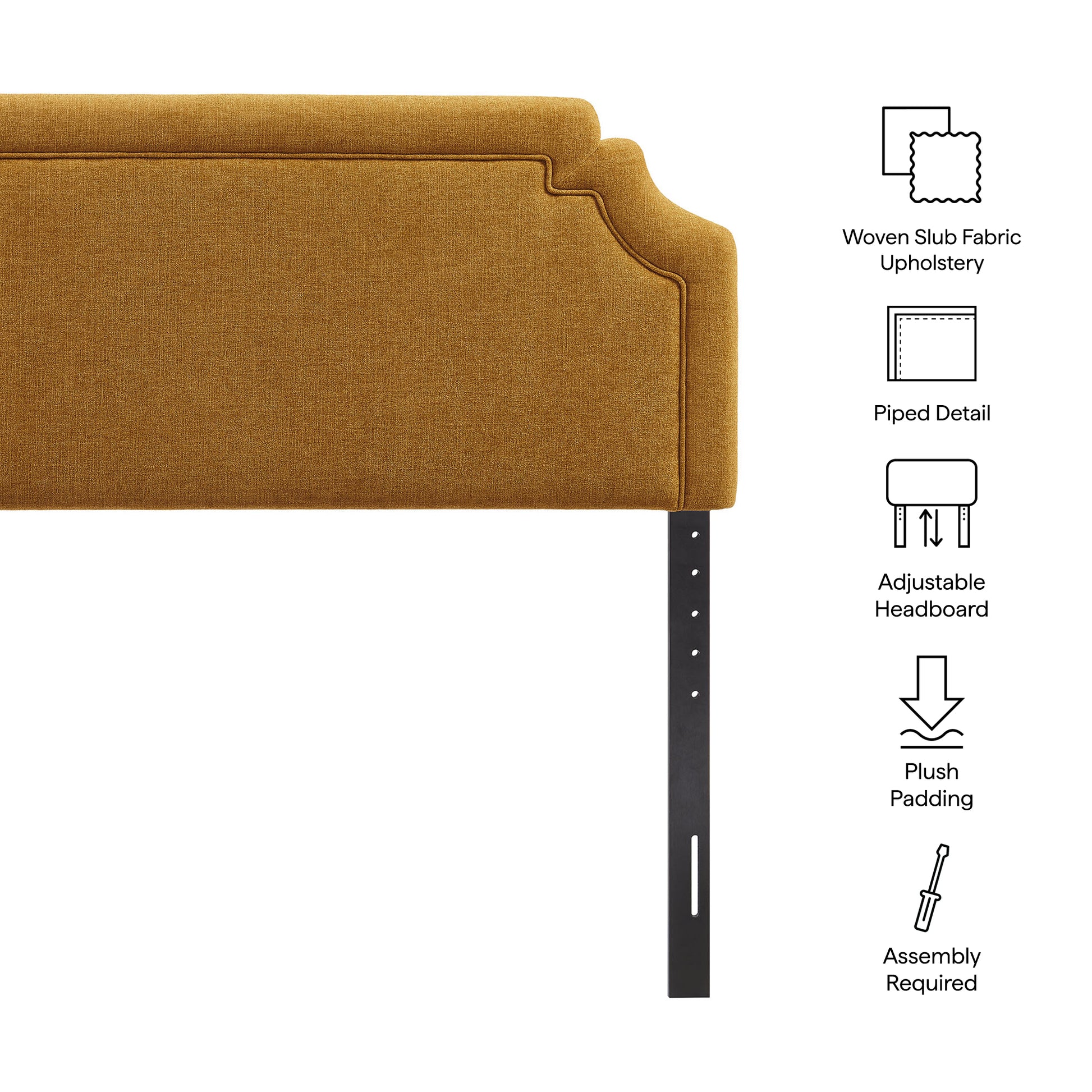 Magnolia Upholstered Fabric King Size Headboard