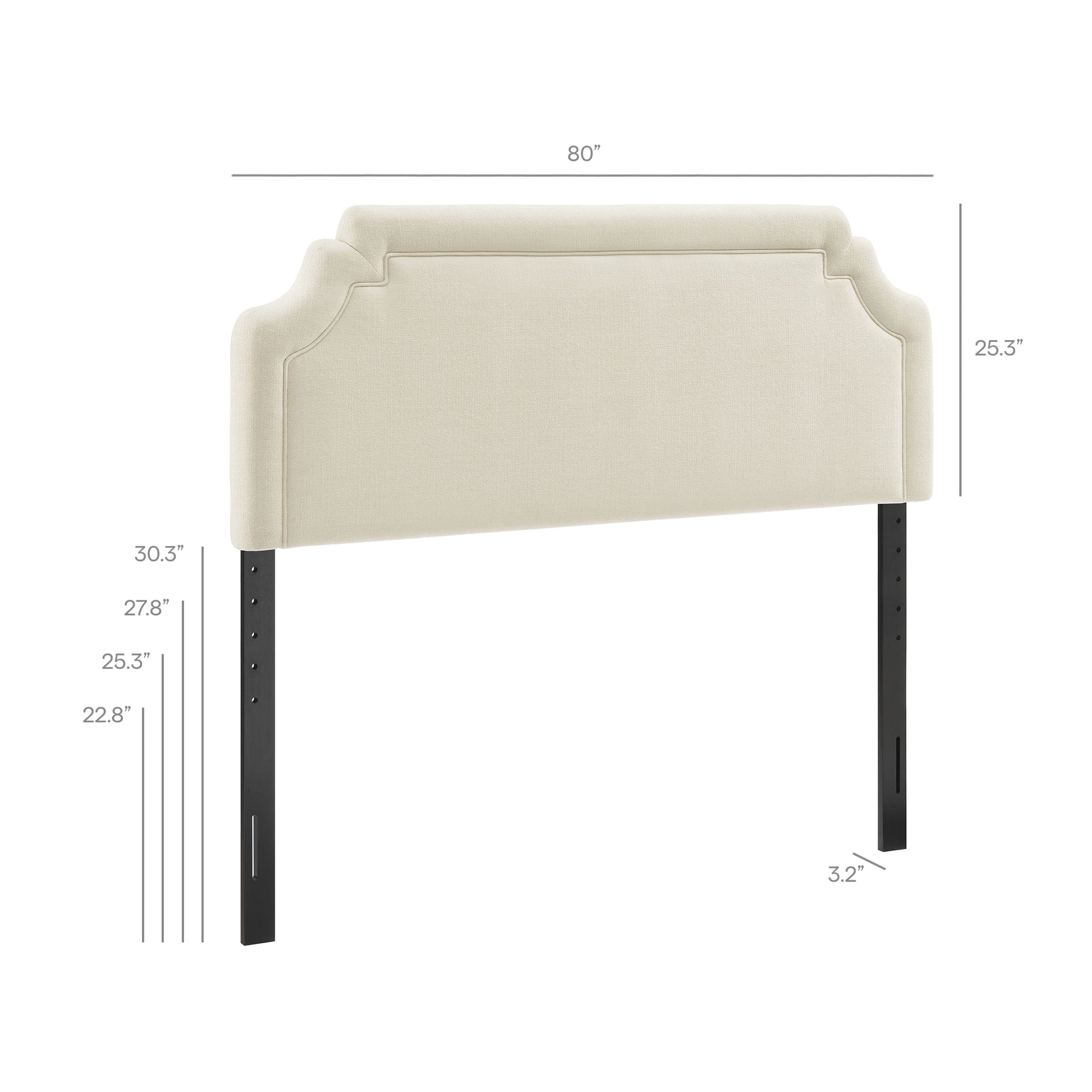 Magnolia Upholstered Fabric King Size Headboard