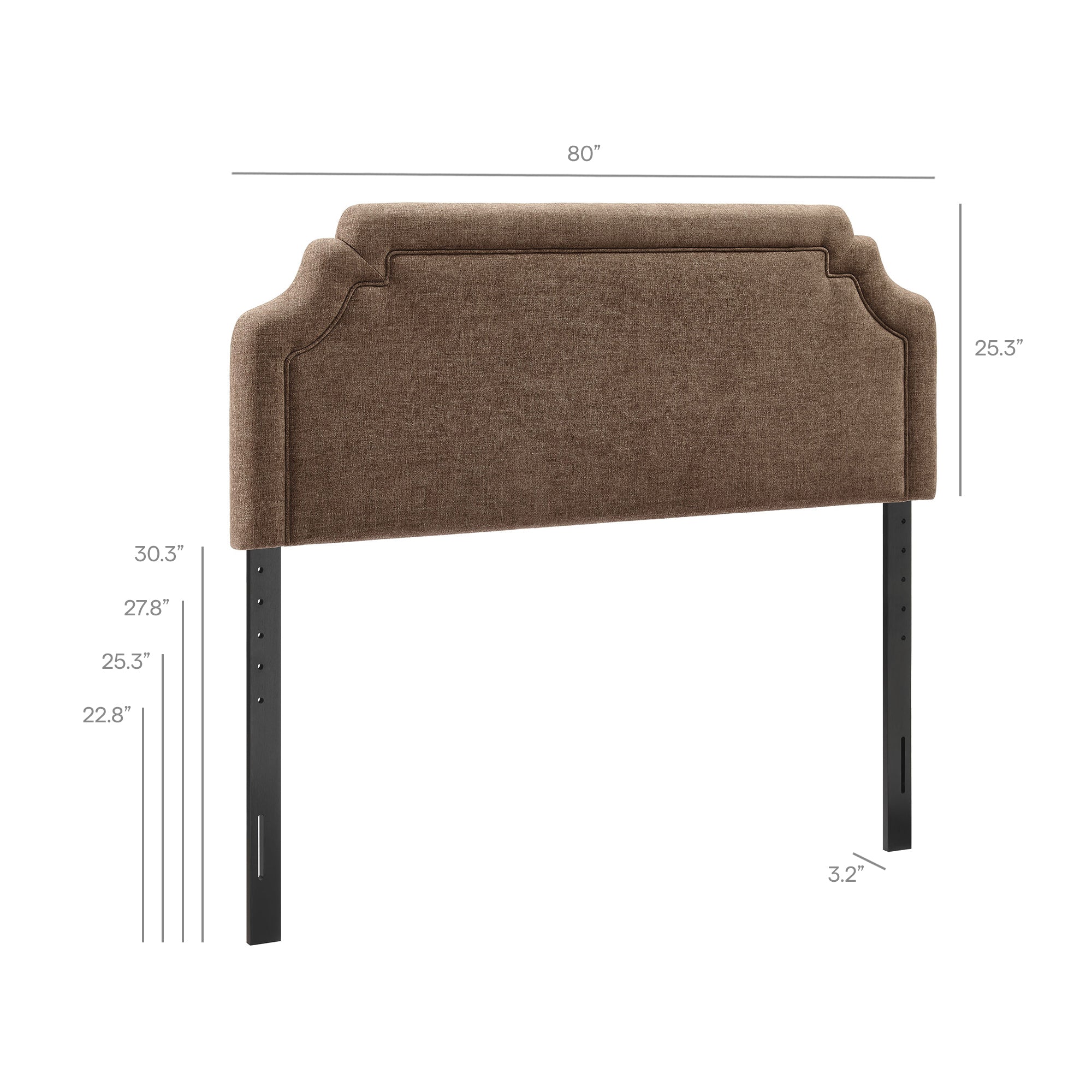 Magnolia Upholstered Fabric King Size Headboard