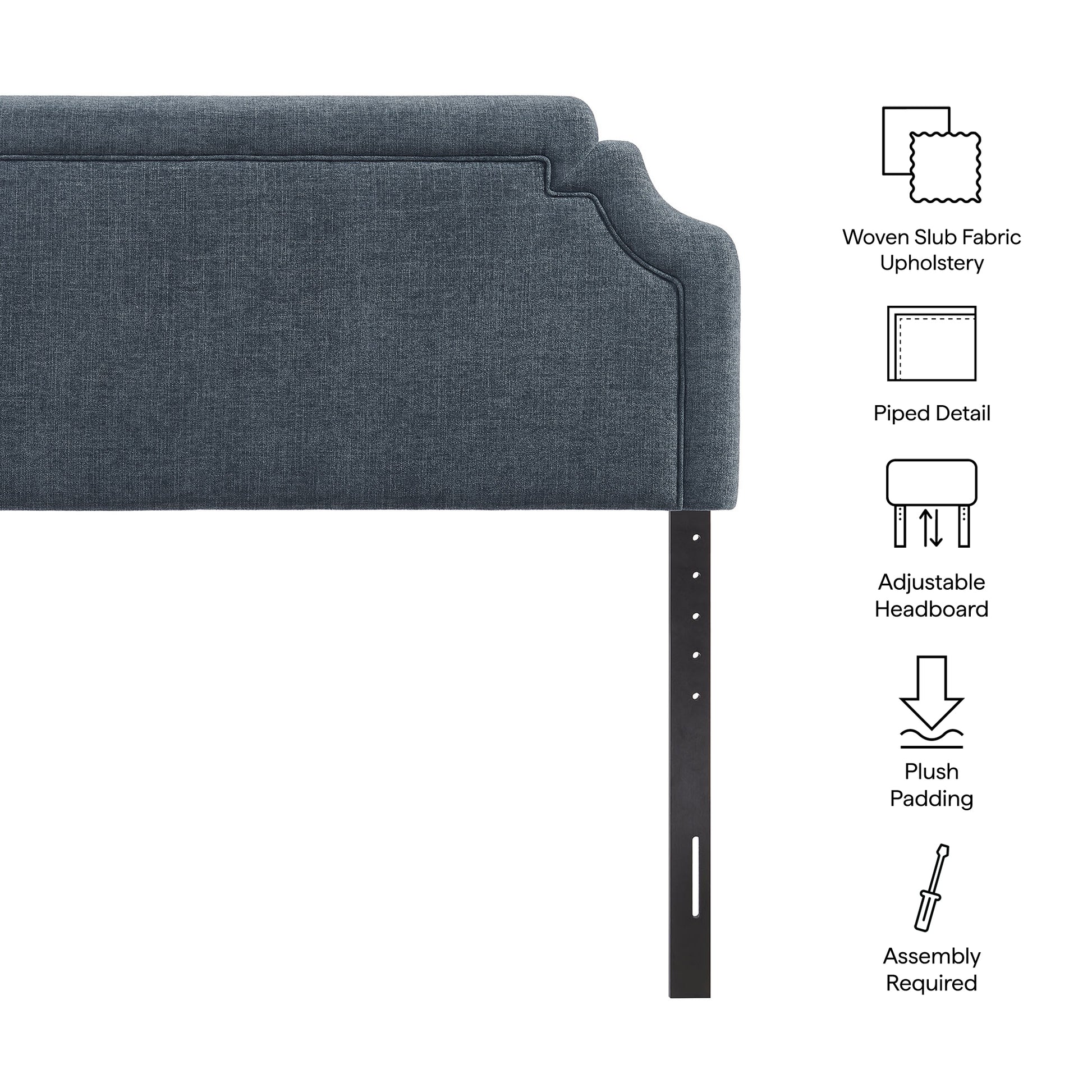 Magnolia Upholstered Fabric King Size Headboard