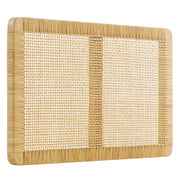 Sandy Wall Mounted Wood and Rattan Twin Size Headboard - Natural Rattan