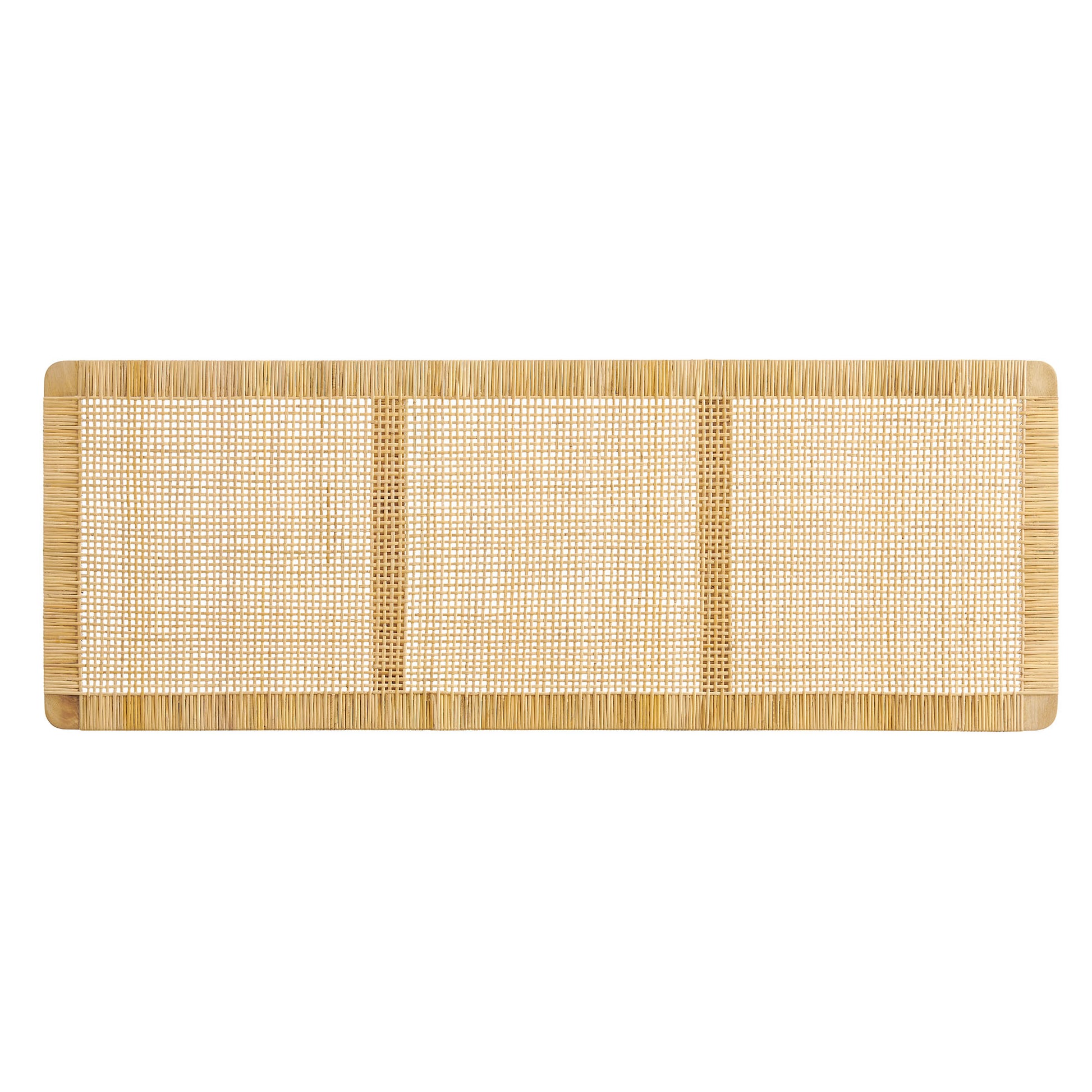 Sandy Wall Mounted Wood and Rattan Headboard