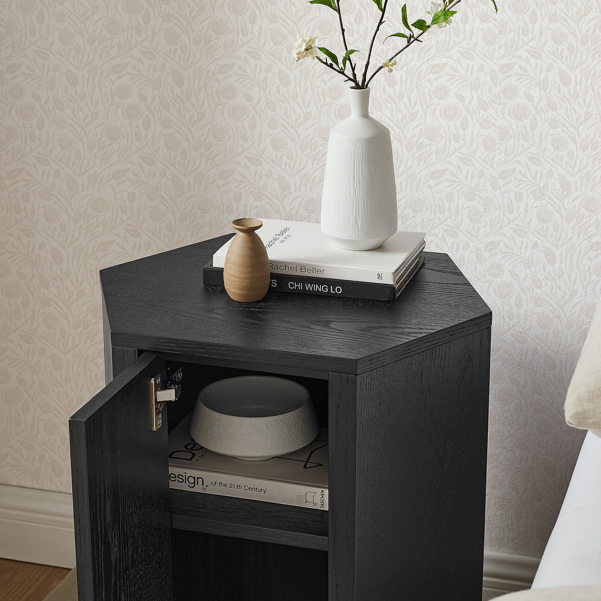 Kade Faceted Wood Side Table by Modway