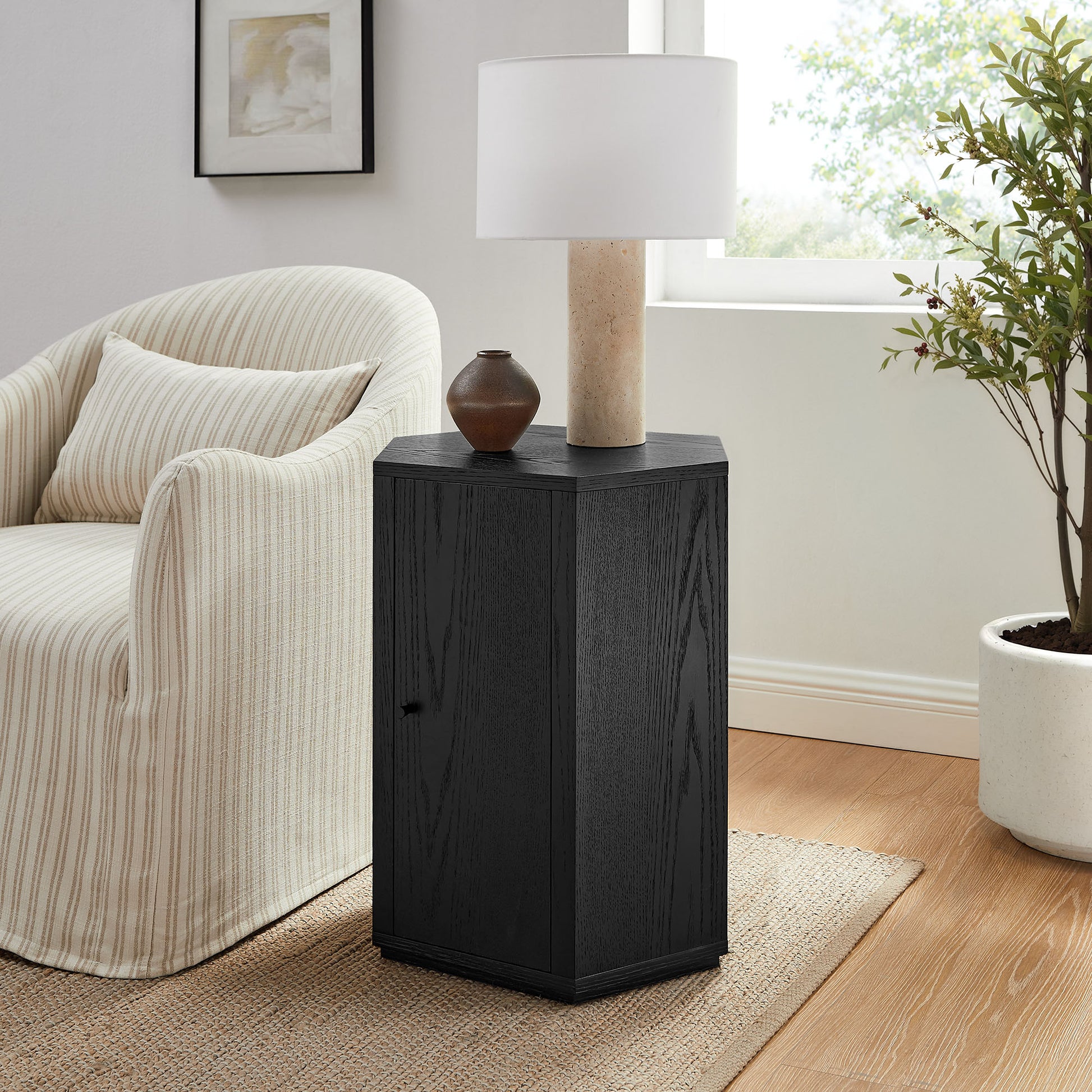 Kade Faceted Wood Side Table by Modway