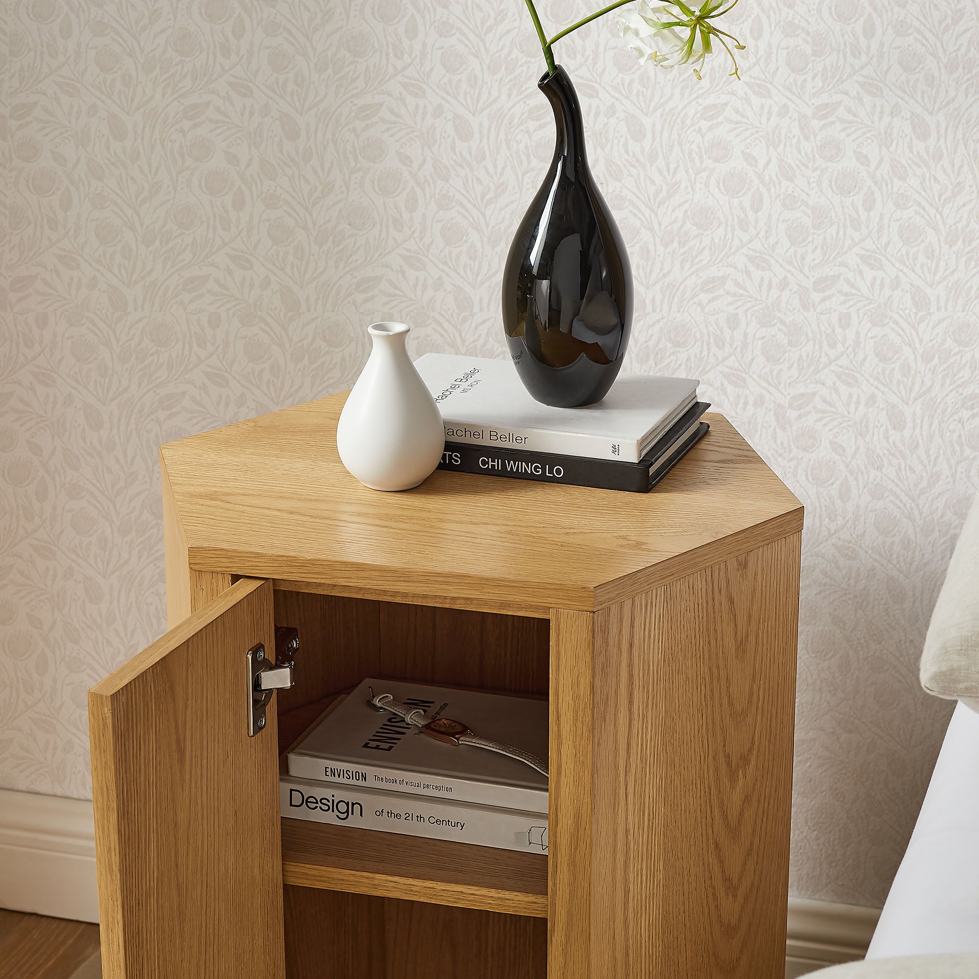 Kade Faceted Wood Side Table by Modway