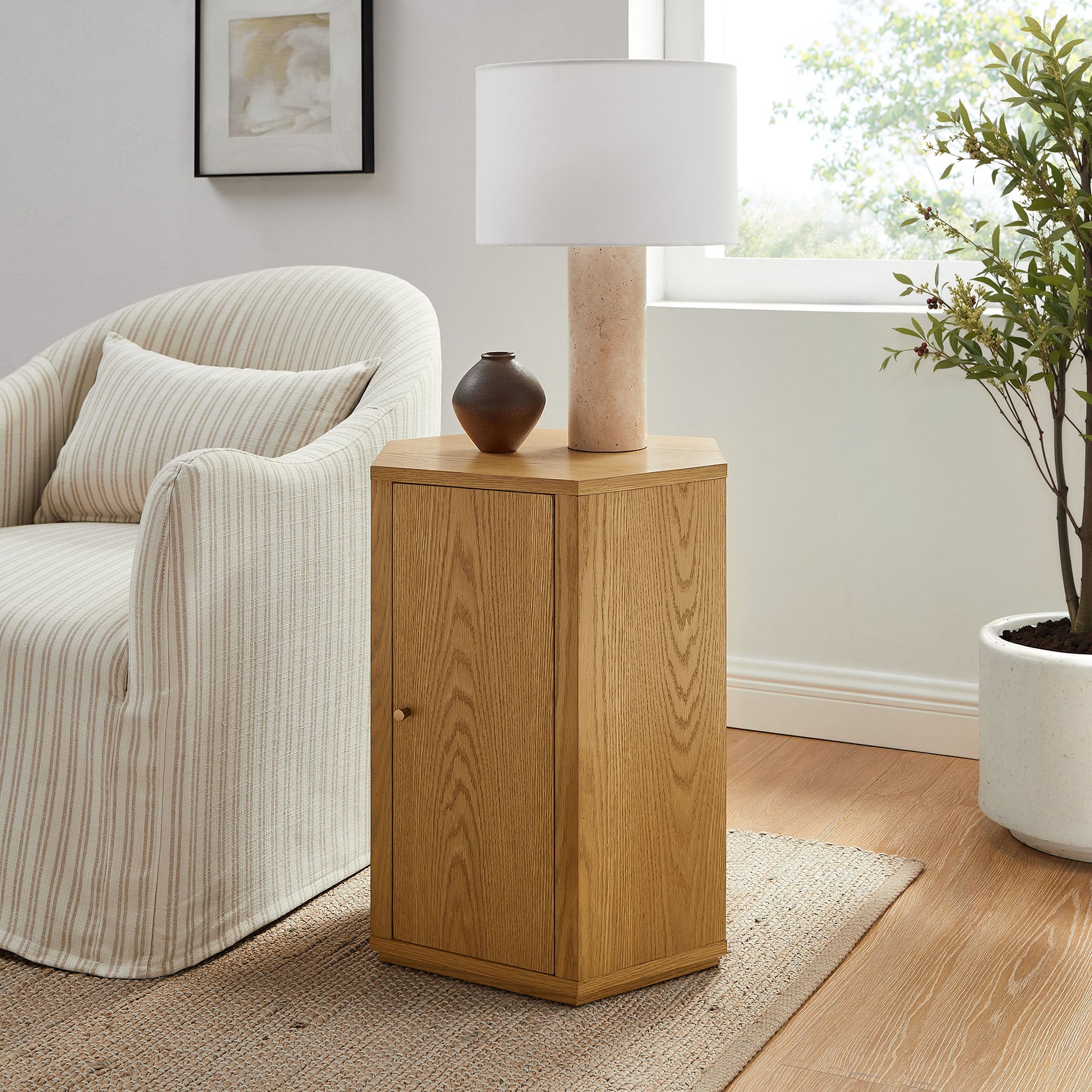 Kade Faceted Wood Side Table by Modway