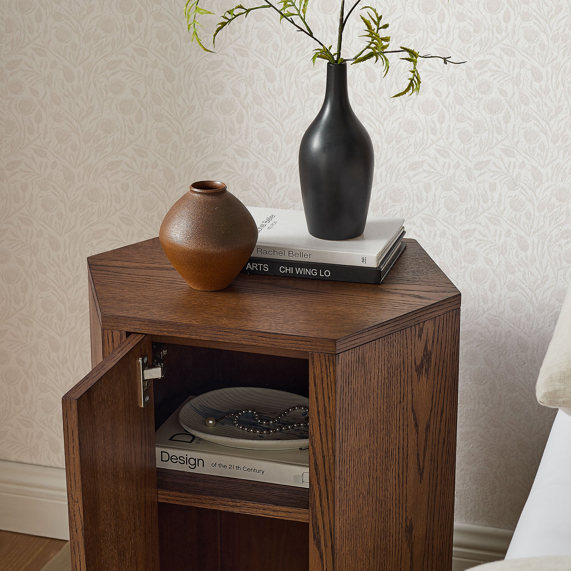 Kade Faceted Wood Side Table by Modway