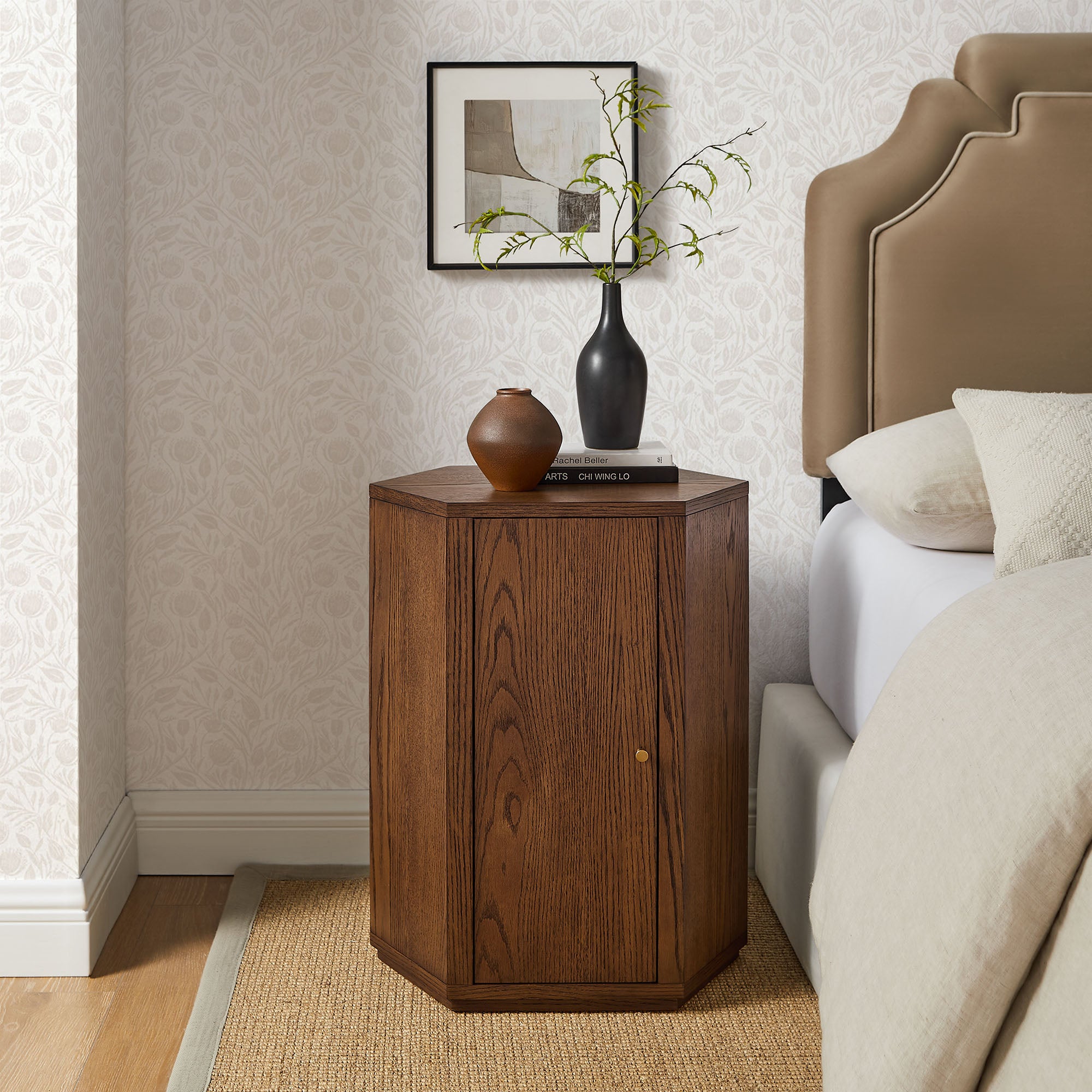 Kade Faceted Wood Side Table by Modway