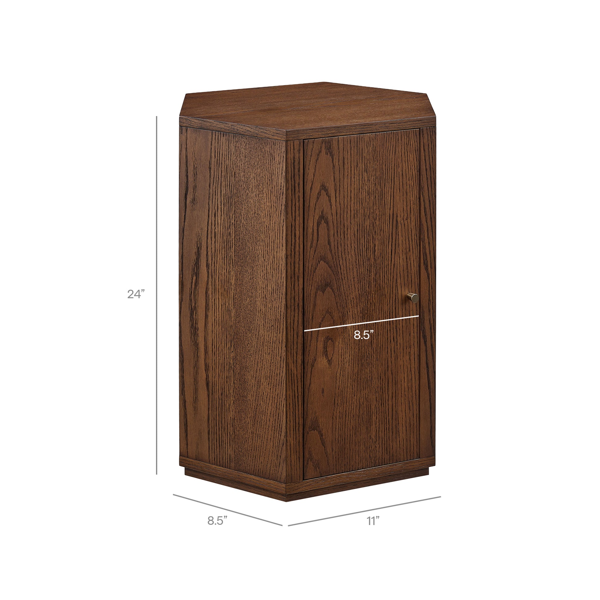 Kade Faceted Wood Side Table by Modway