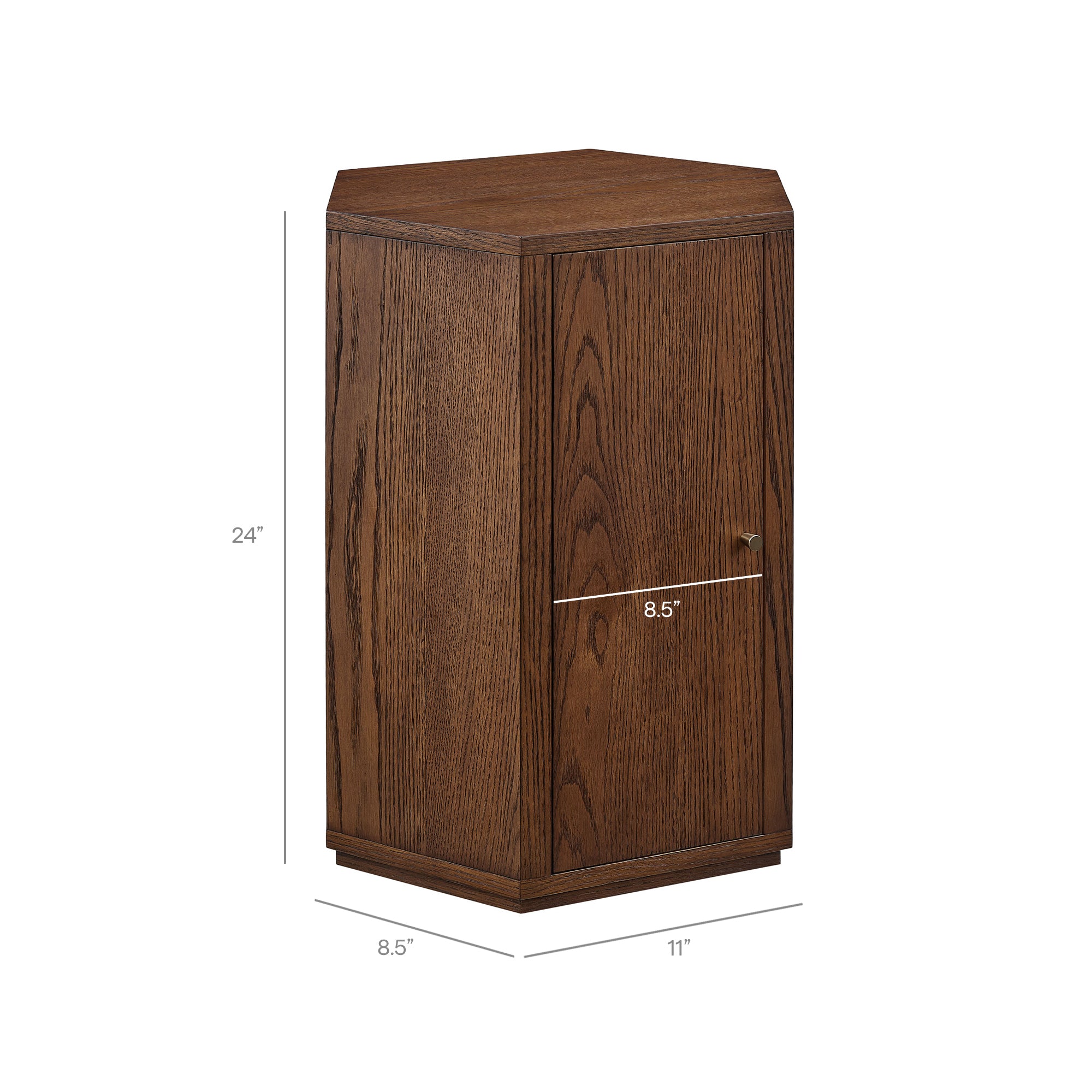 Kade Faceted Wood Side Table by Modway
