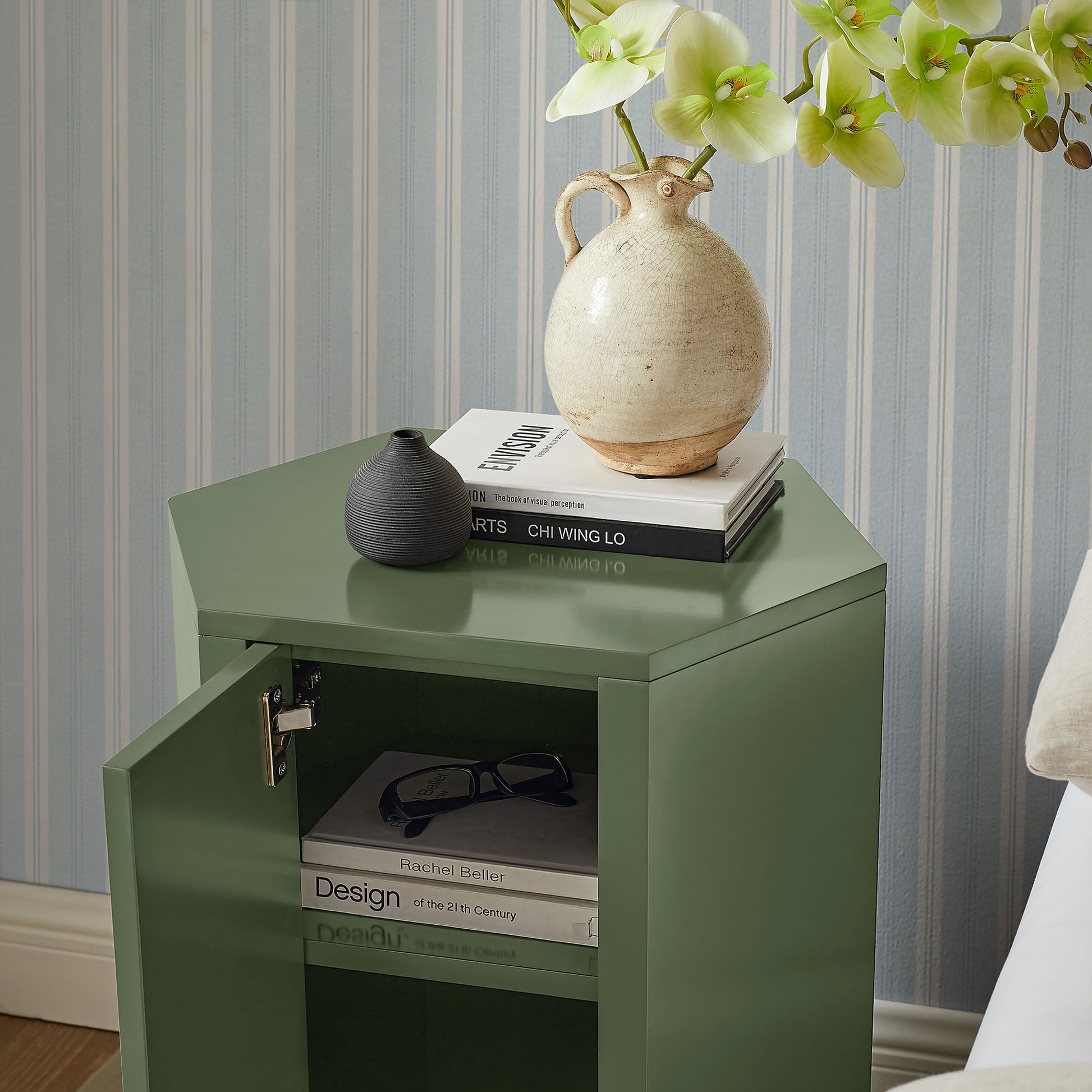 Kade Faceted Semi-Gloss Side Table by Modway