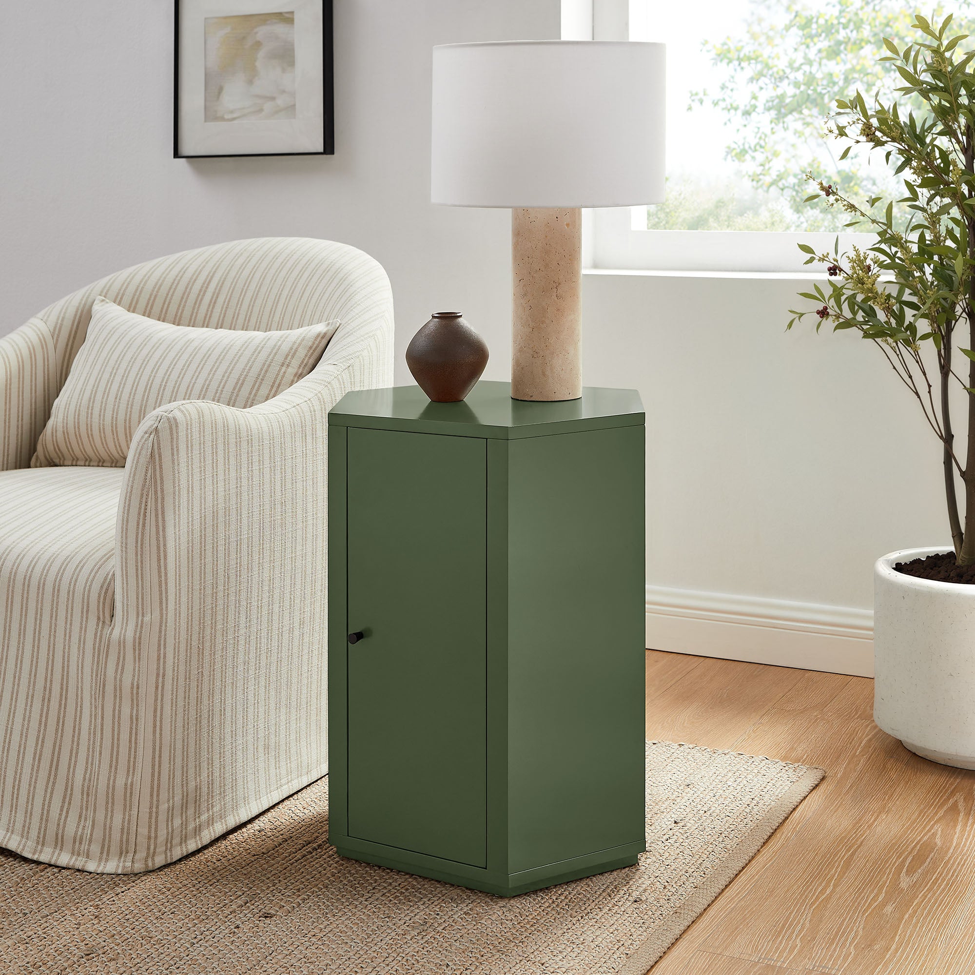 Kade Faceted Semi-Gloss Side Table by Modway