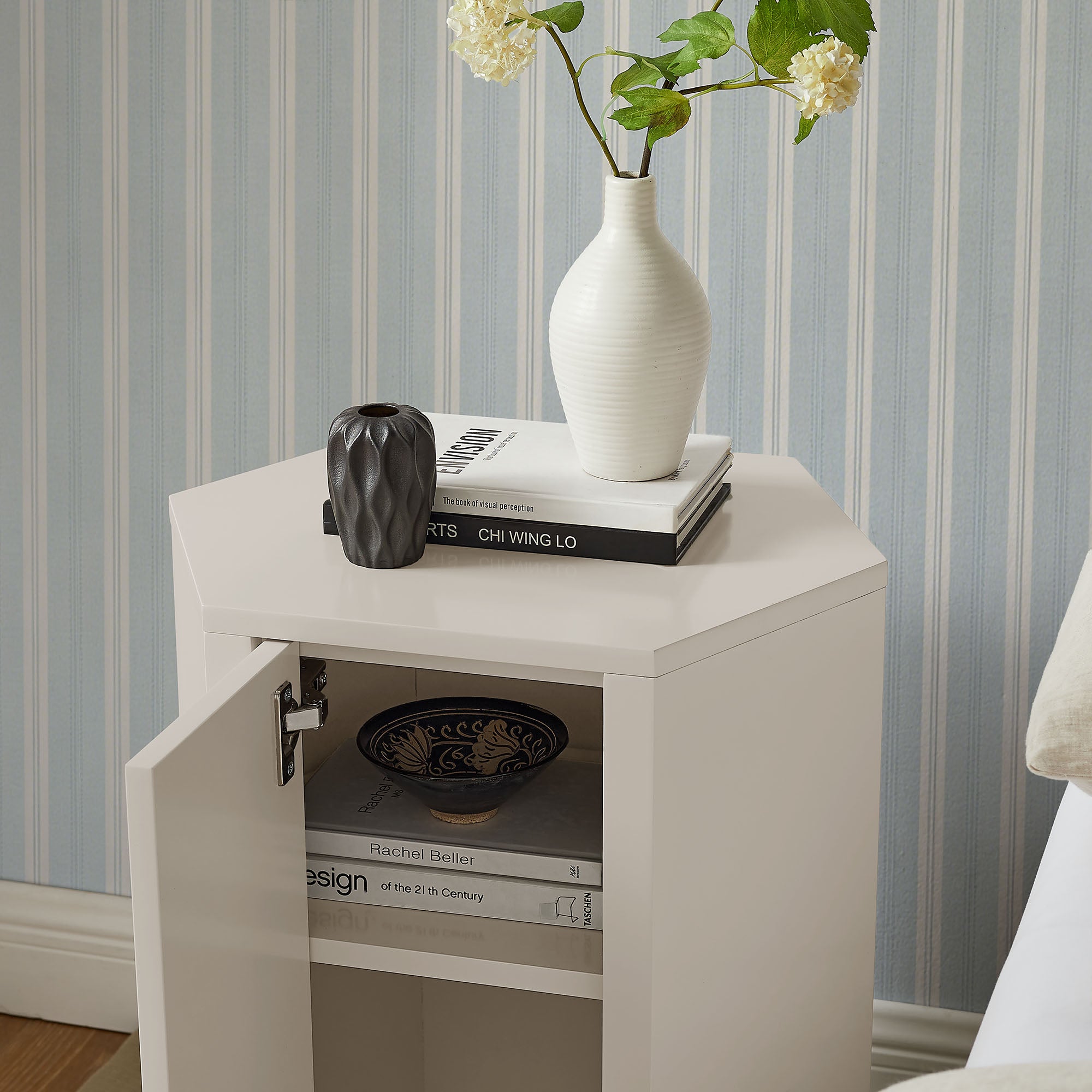 Kade Faceted Semi-Gloss Side Table by Modway
