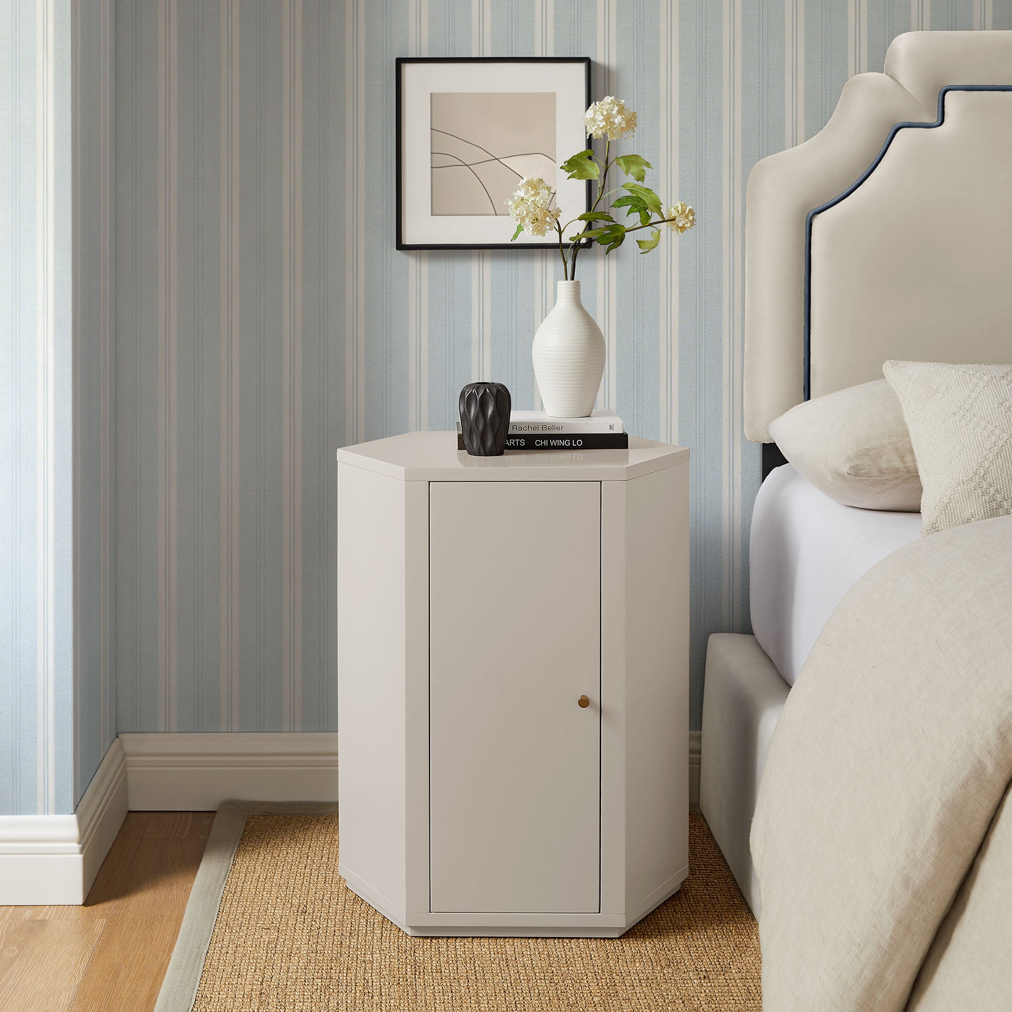 Kade Faceted Semi-Gloss Side Table by Modway
