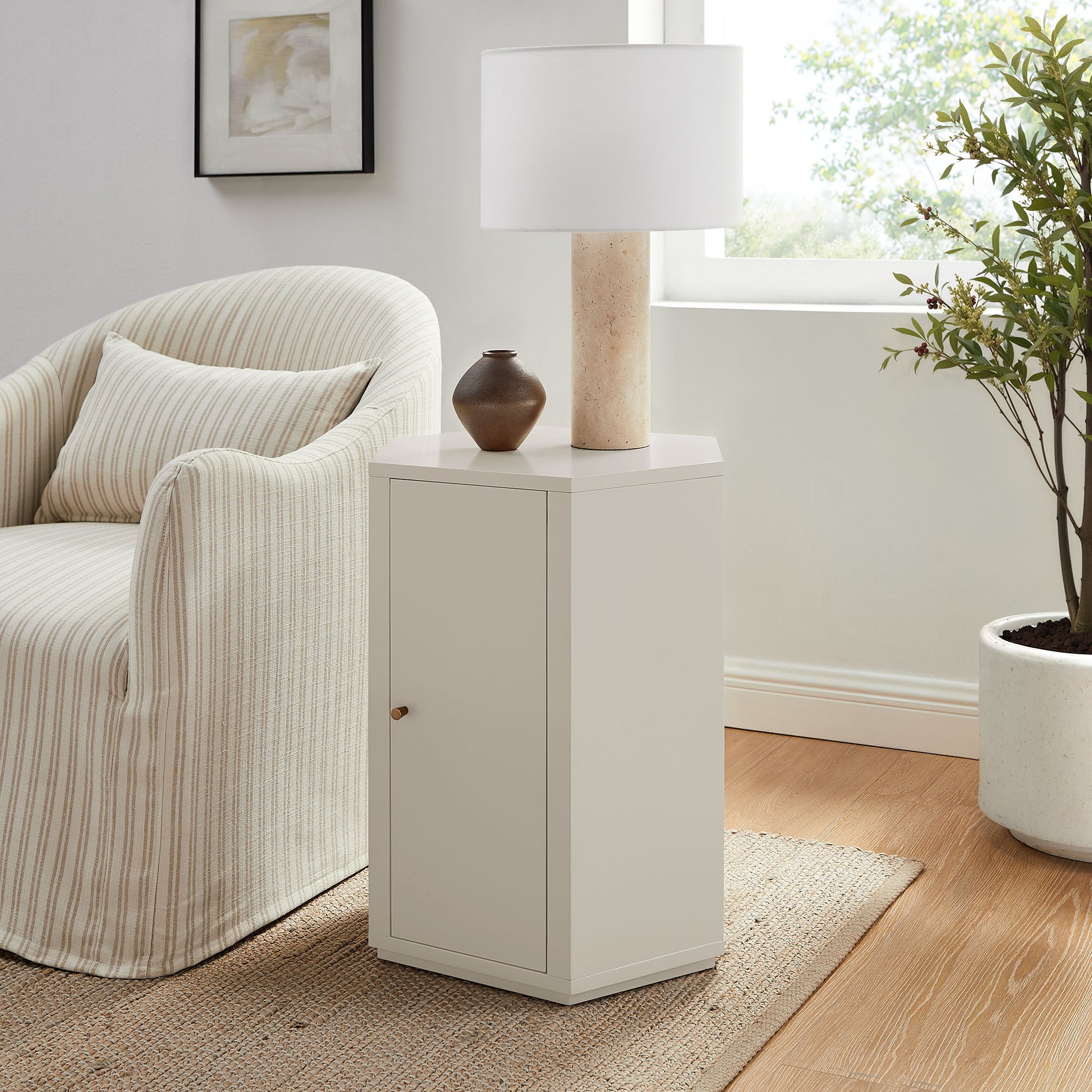 Kade Faceted Semi-Gloss Side Table by Modway